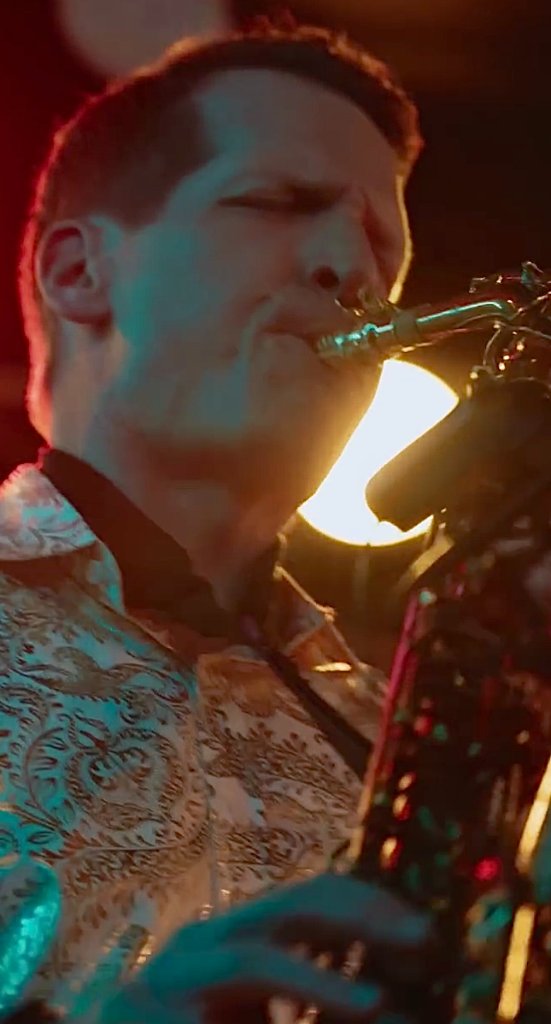 Jeff Carlsen with saxophone