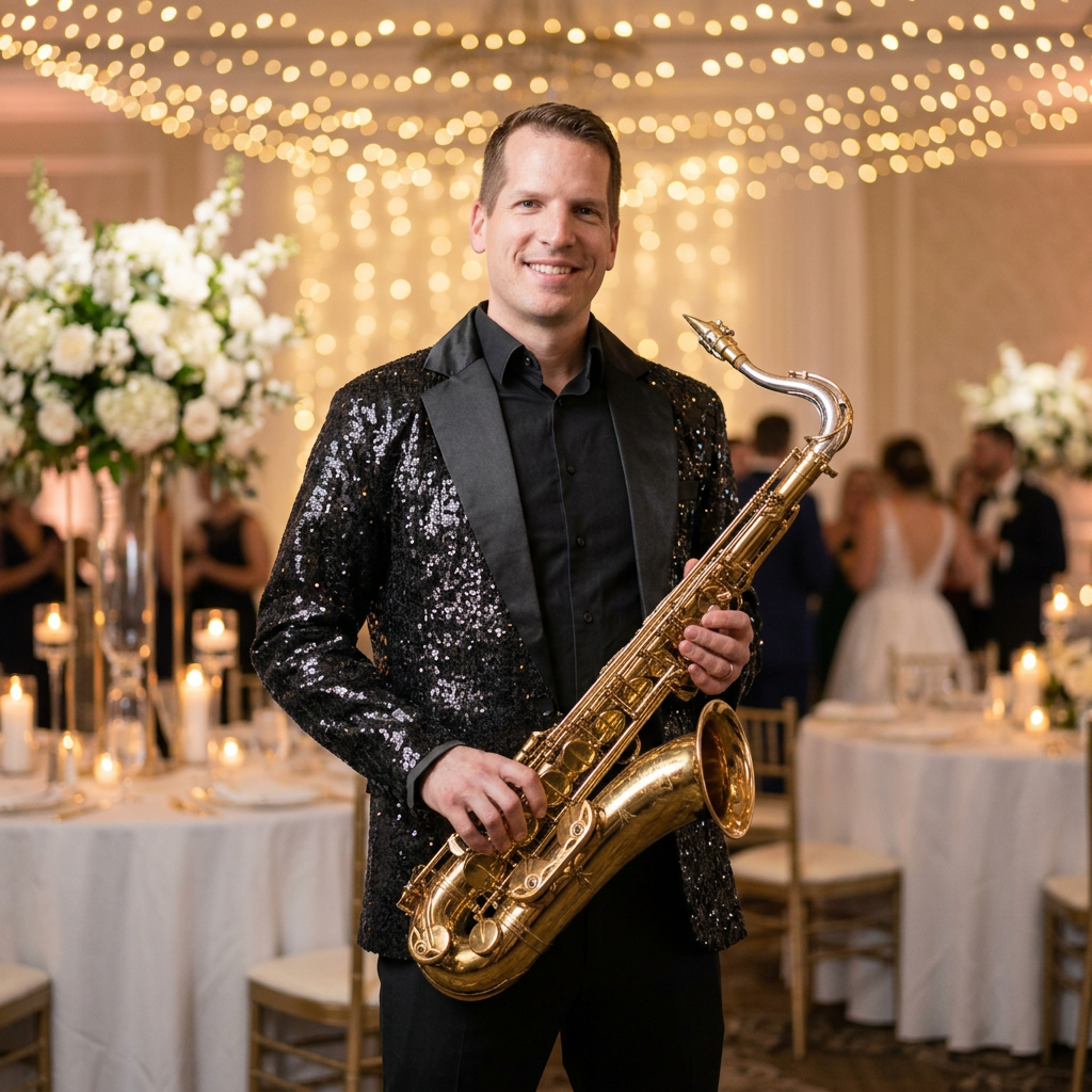 Close-up of saxophone detail