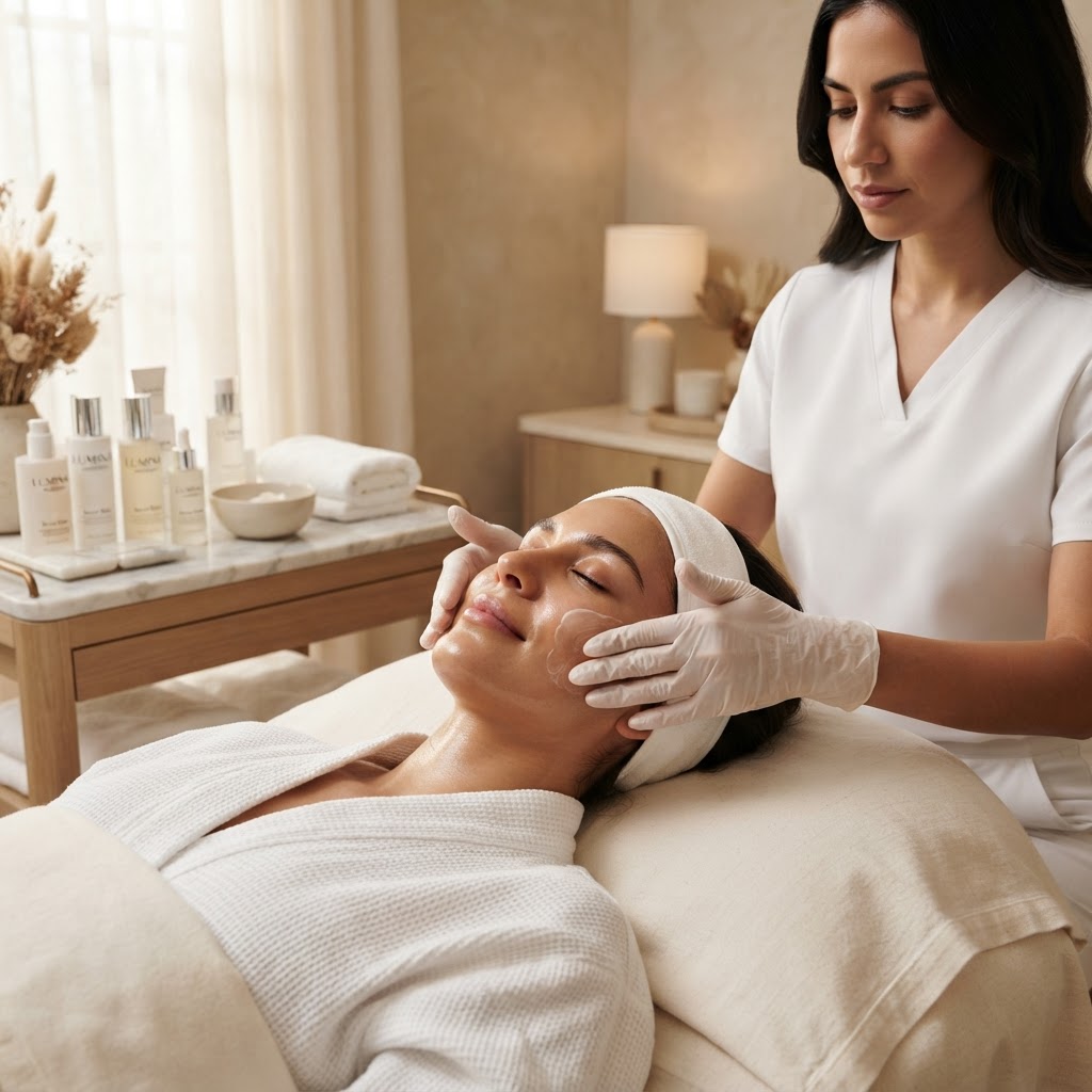 Tratamiento facial profesional en Professional Career School