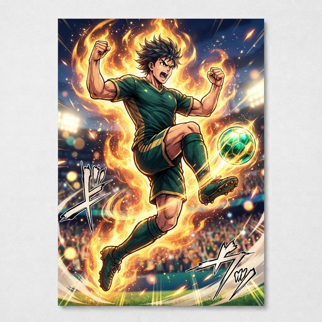 Manga football result card preview