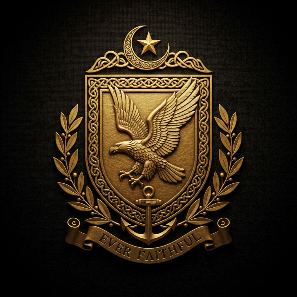 Premium AI-generated heraldic coat of arms — The Ashford Dynasty