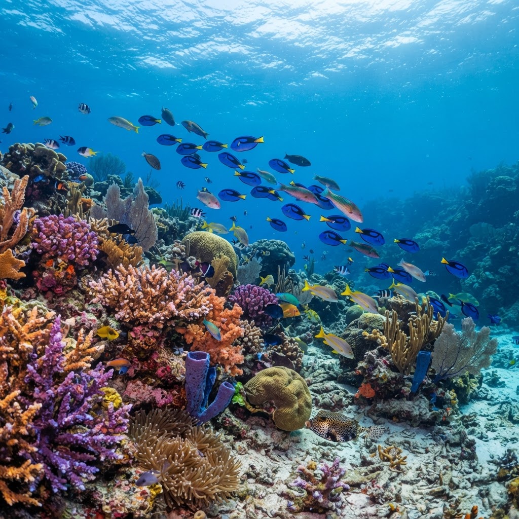 Bonaire's coral reef — 86 marked sites, all accessible from shore
