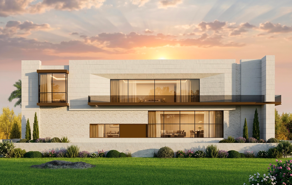 Villa 1 rear elevation