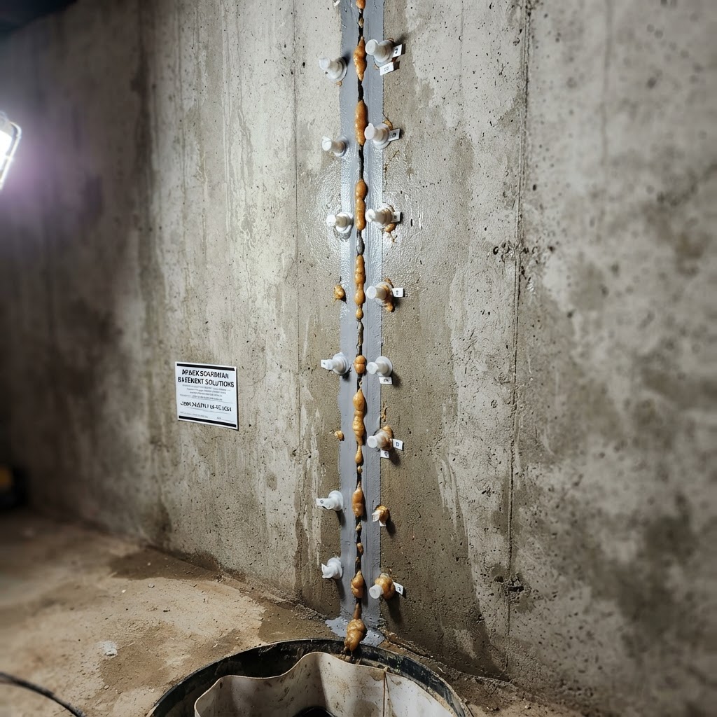 Foundation Crack Repair — Polyurethane Injection
