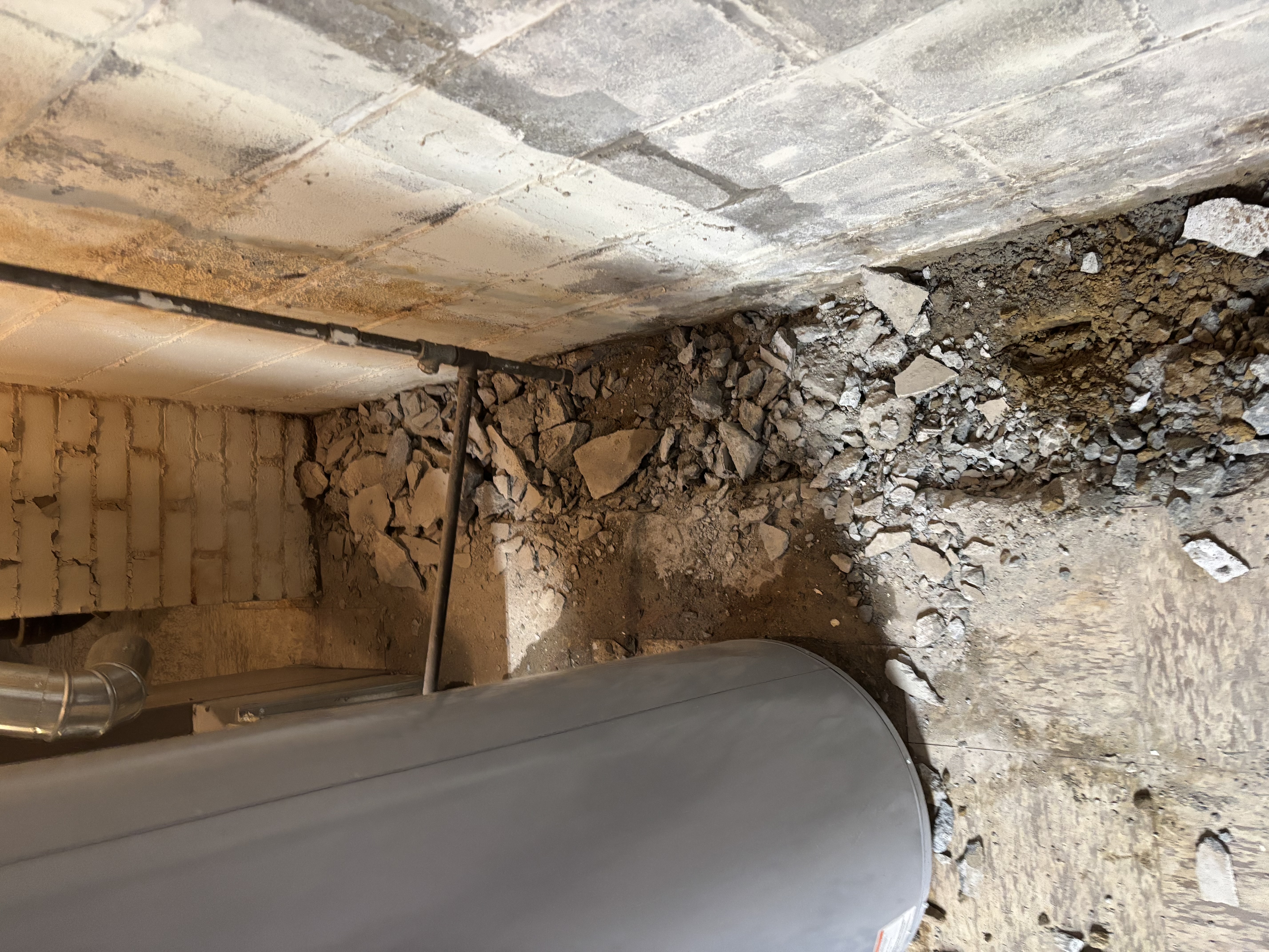 Corner Trench Excavated Along Block Wall — Poland, OH