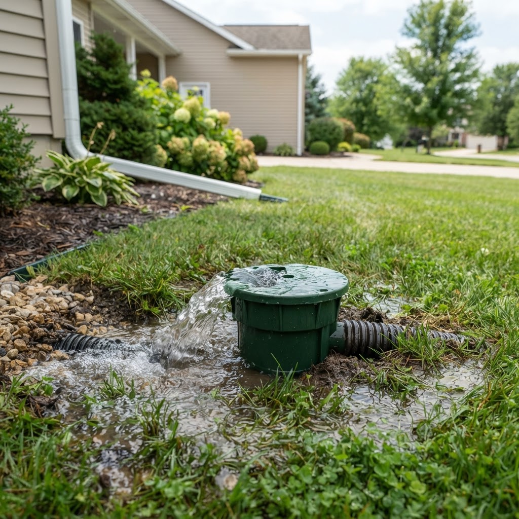 Pop-Up Emitter — Discharge in Lawn