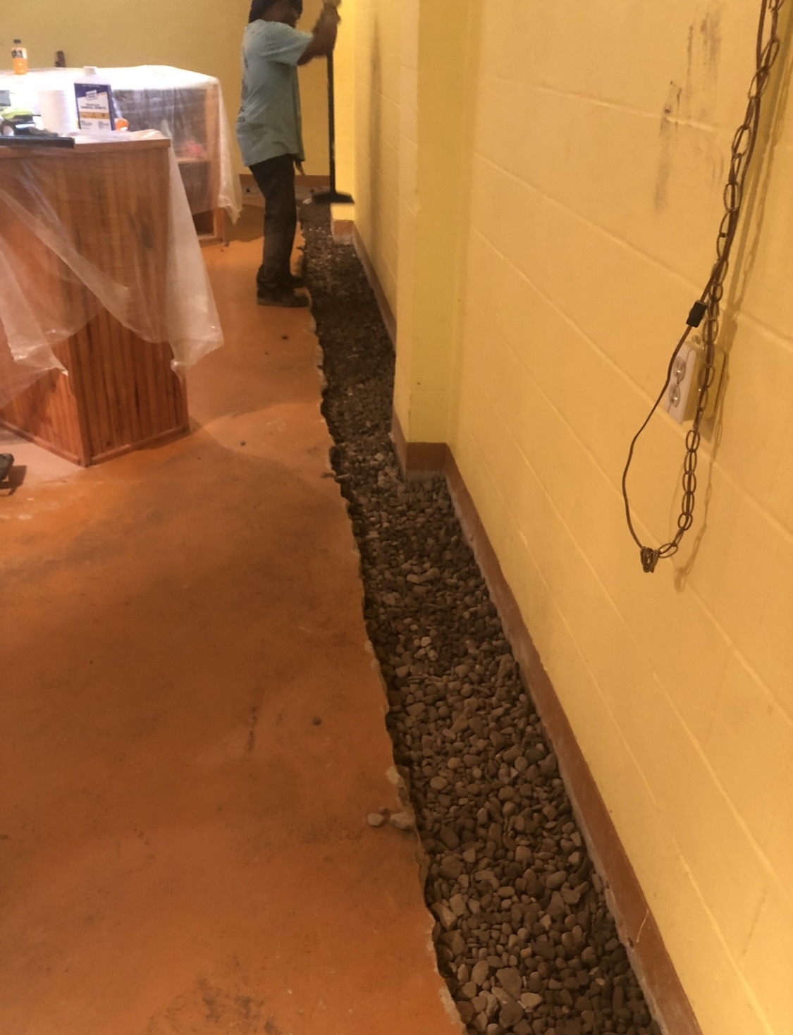 Interior — SDR35 Footer Drain Pipe Full-Length Run — Canfield, OH