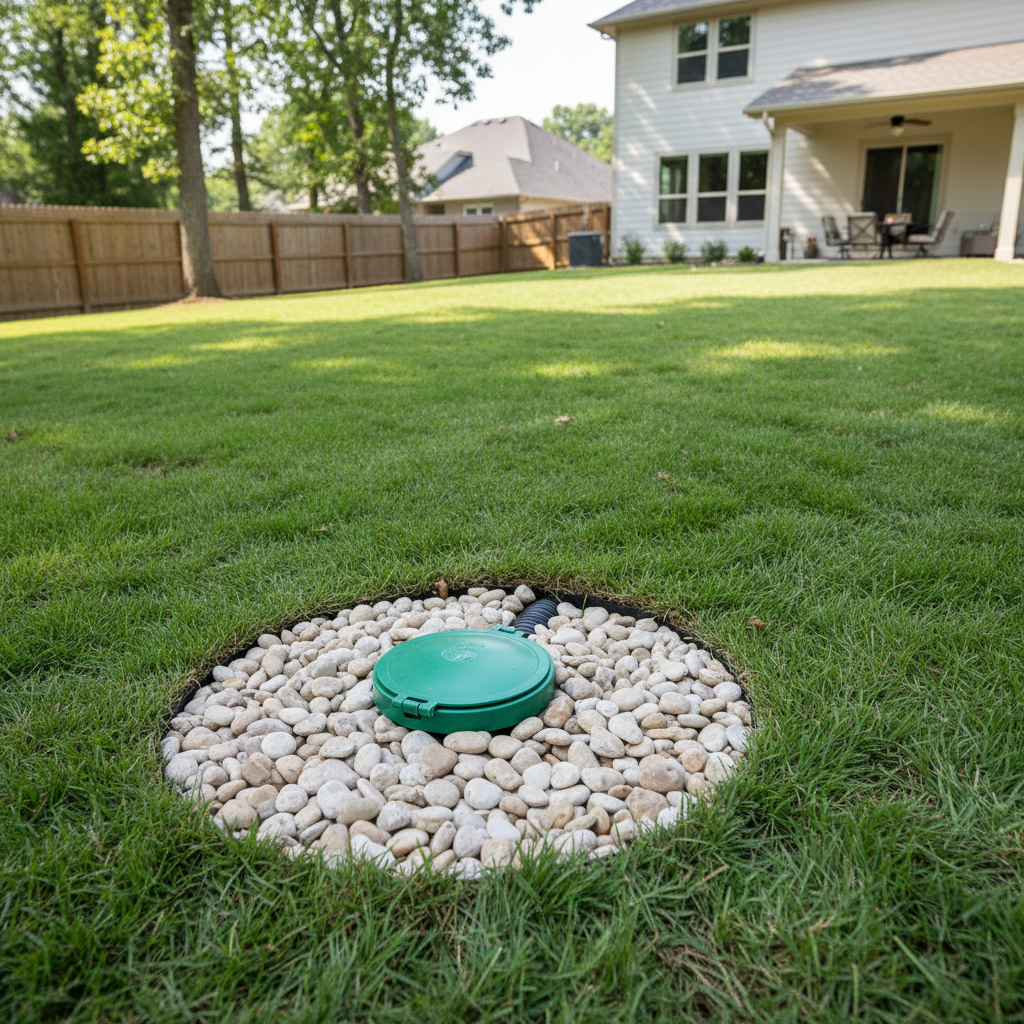Yard Drainage — Pop-Up Emitter & Finished Lawn