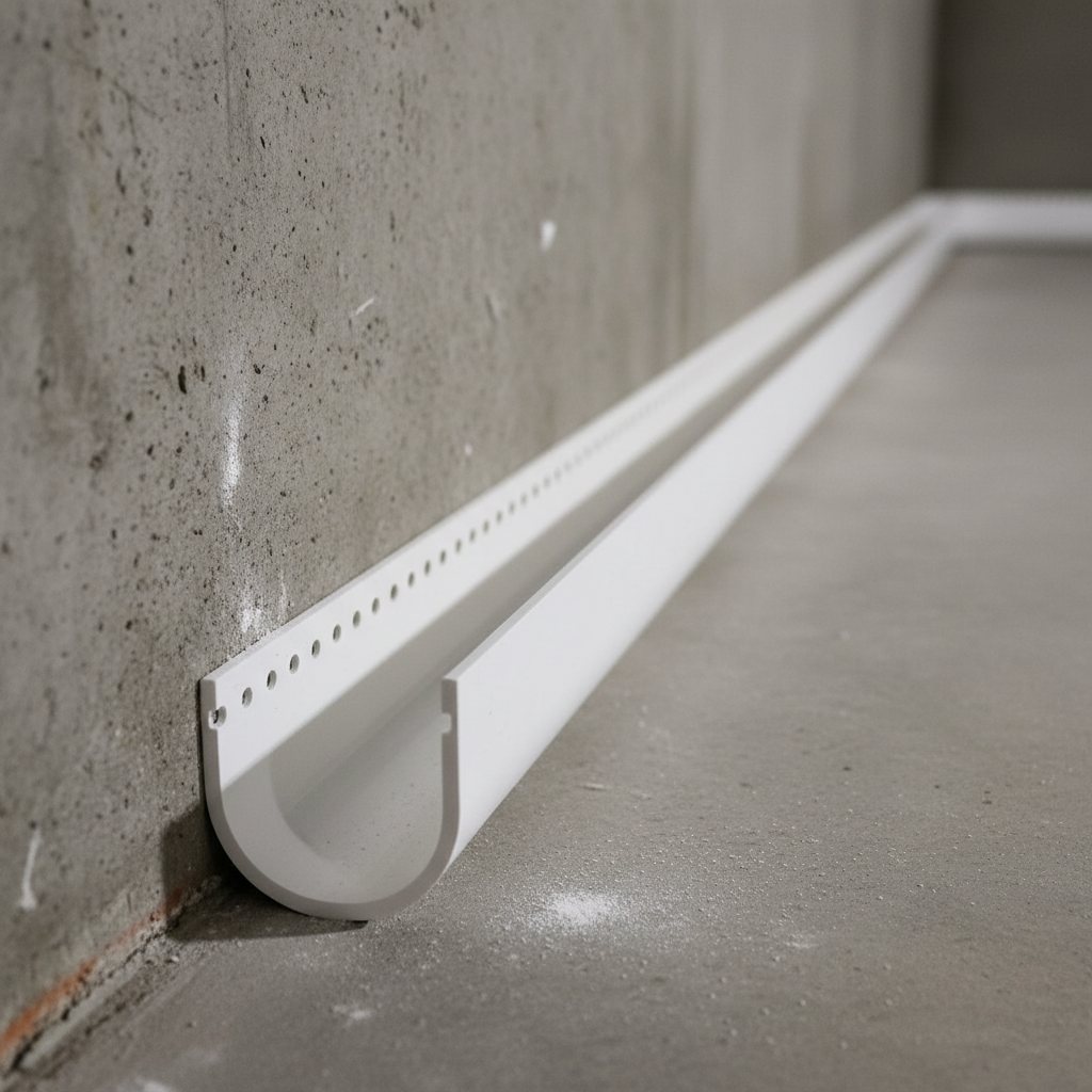 Interior Drainage — Perimeter Channel Install