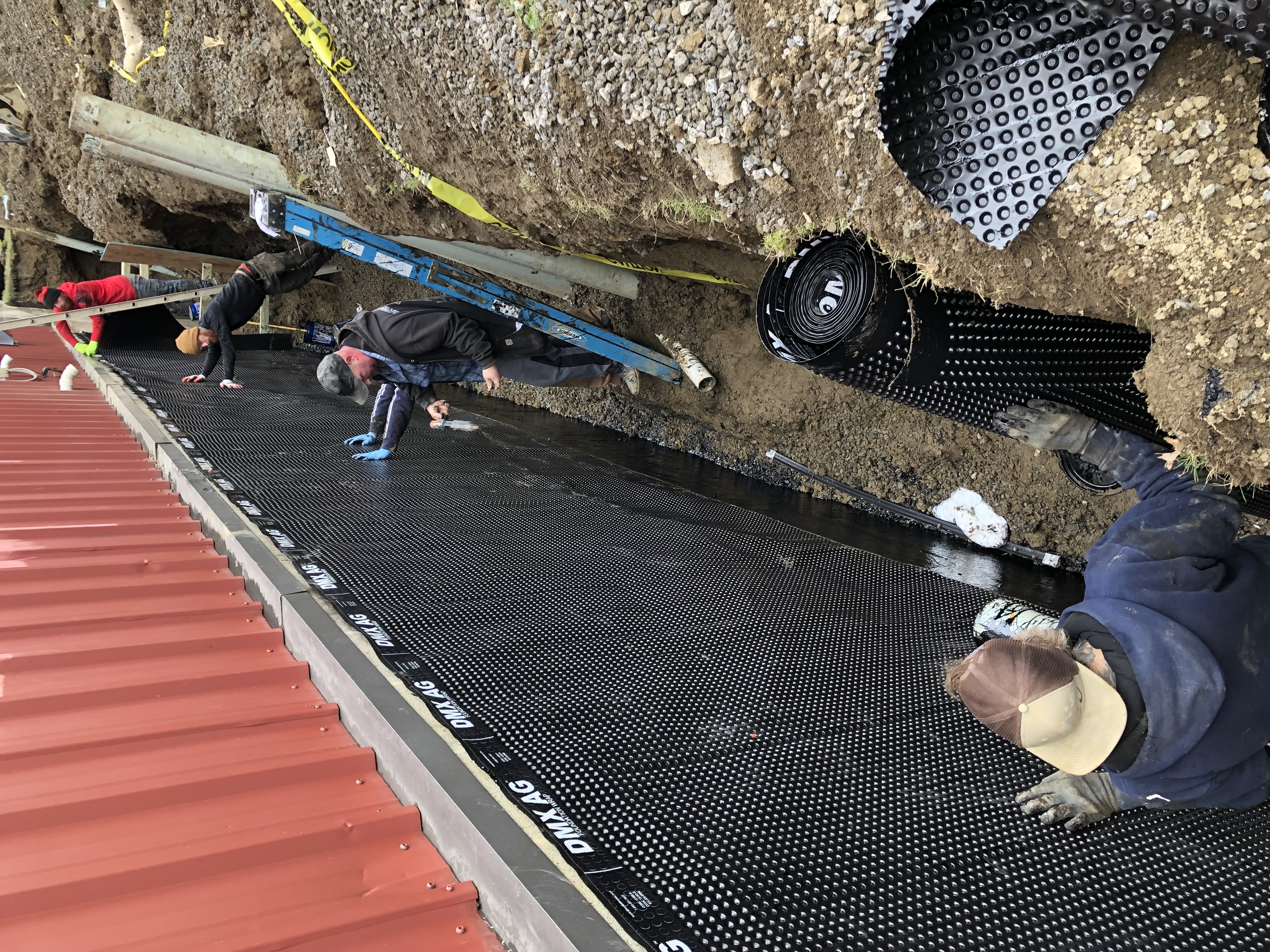 Exterior — Footer Drain, Stone Bed & DMX AG Detail — Calvary Christian High School, Boardman, OH