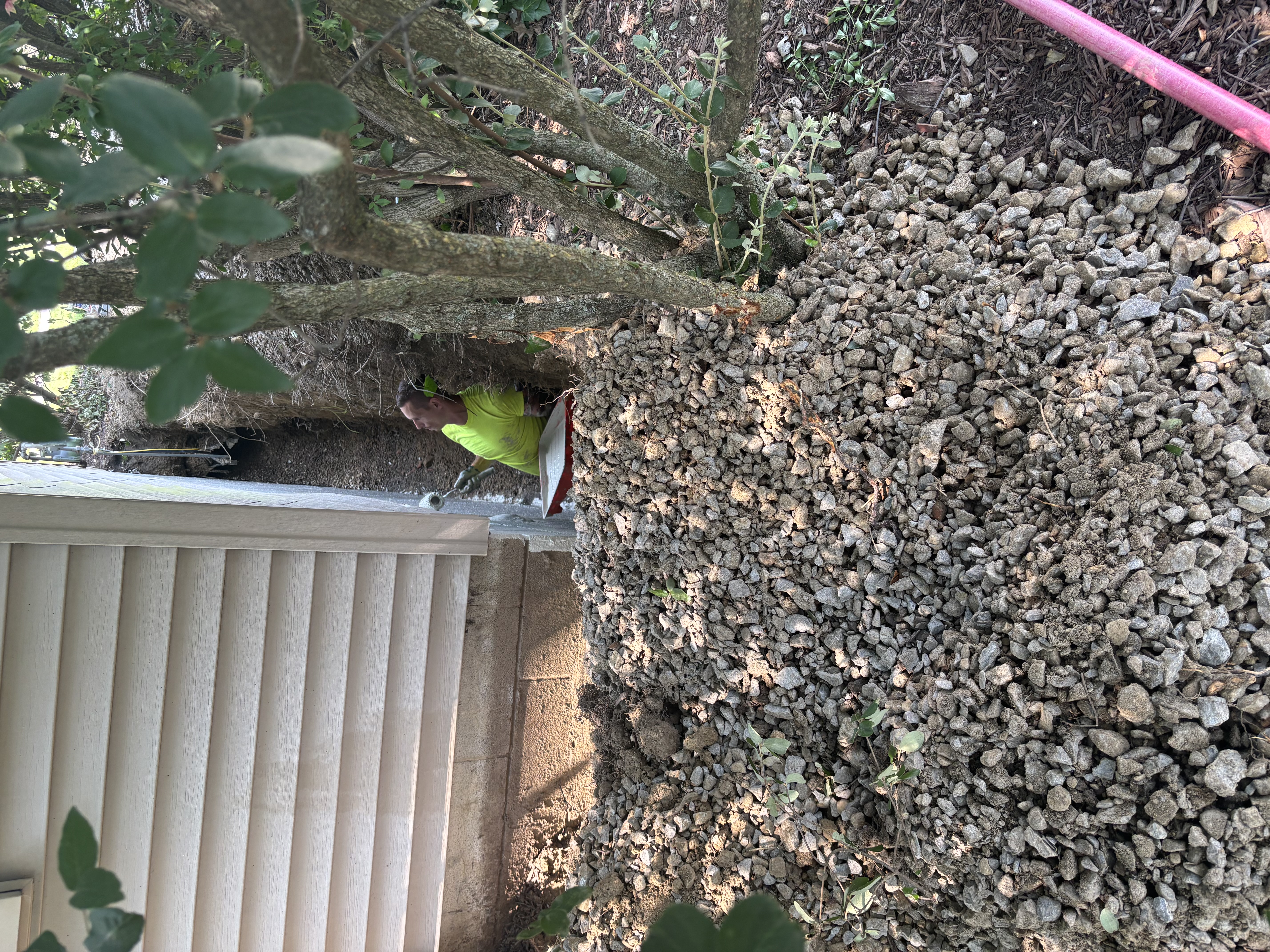 Old Terra Cotta Downspout Pipe Removed