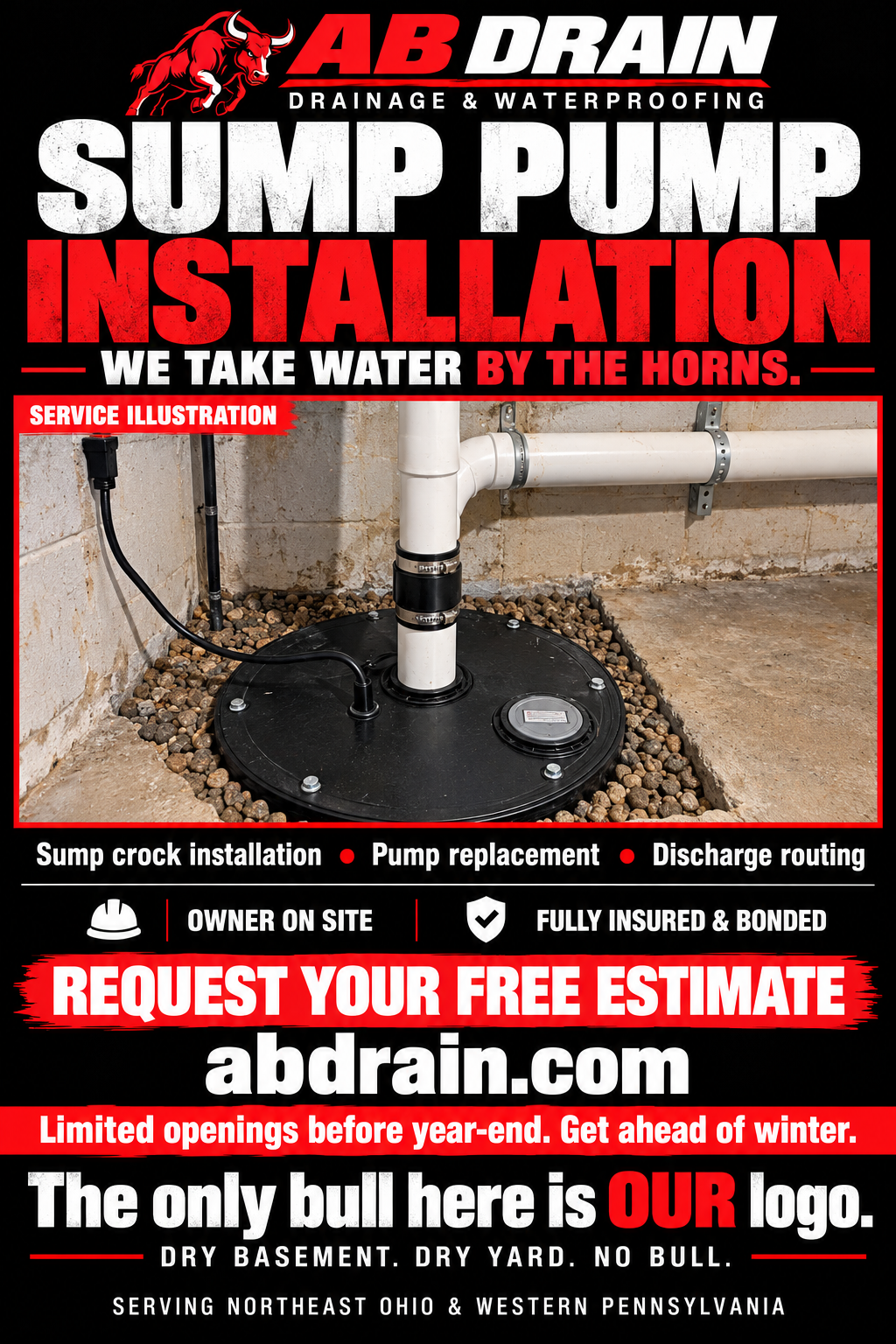 Sump Pump Installation — Service Illustration