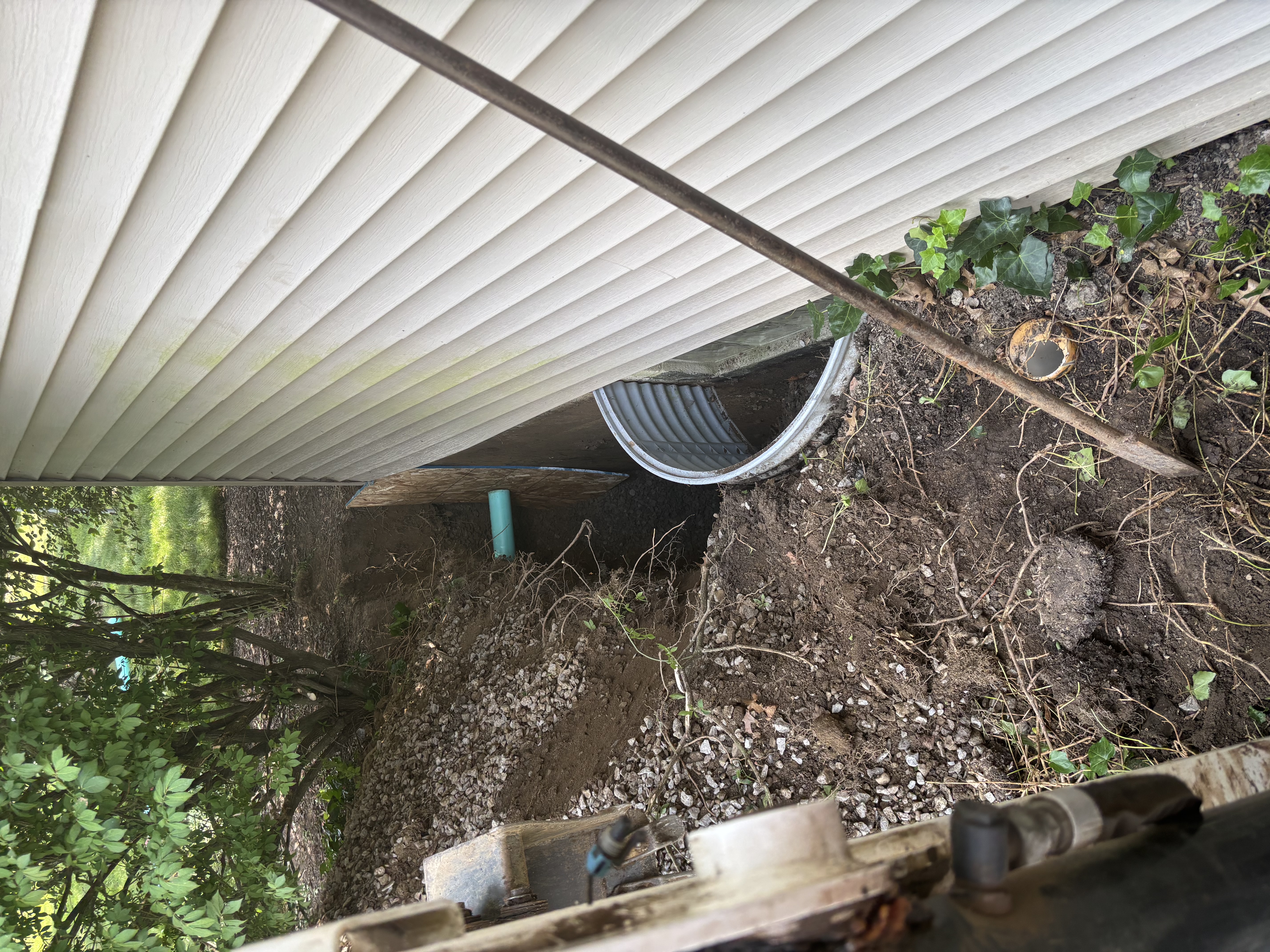 SDR35 Footer Drain Pipe in Trench