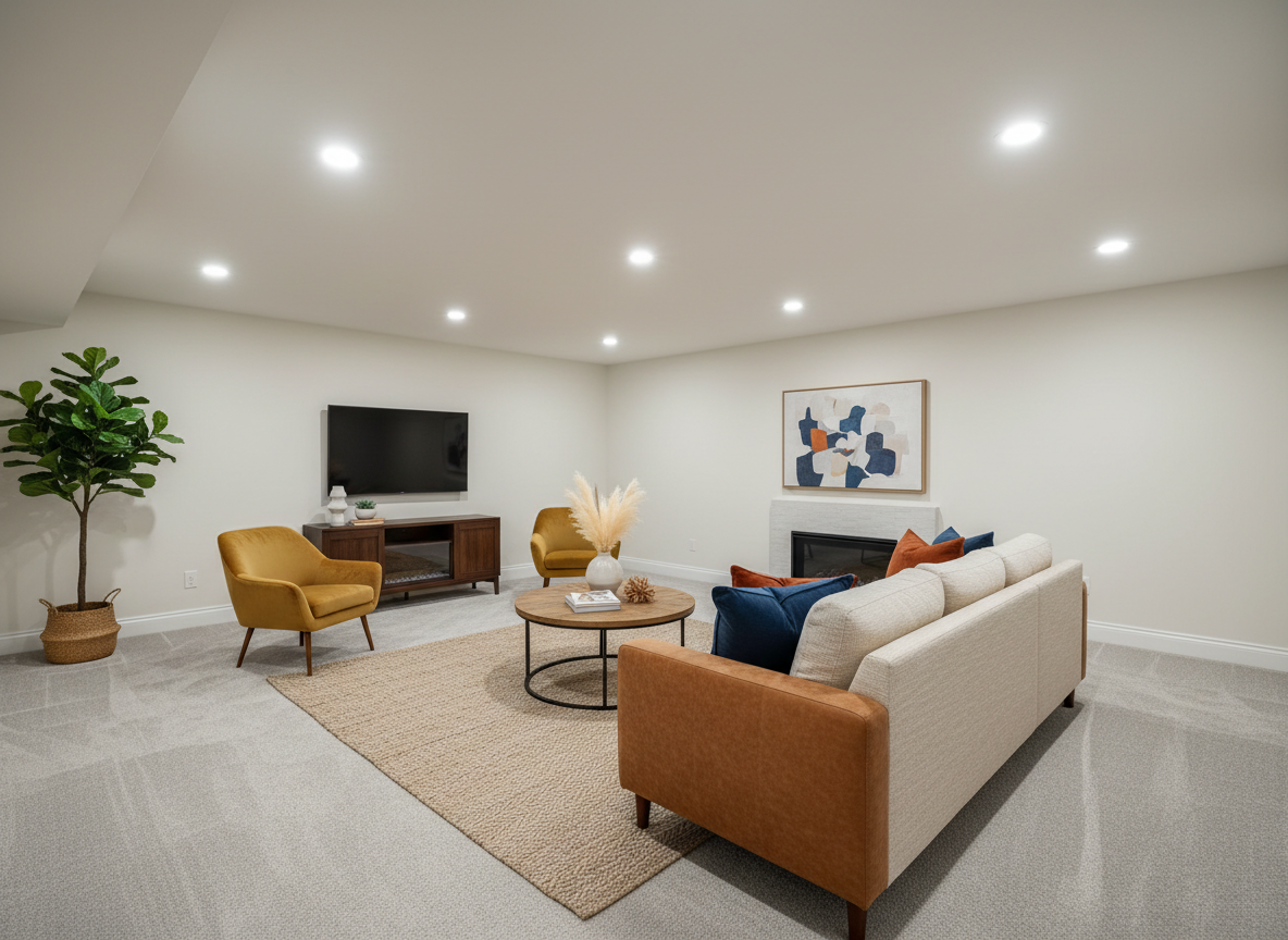 Beautiful dry basement
