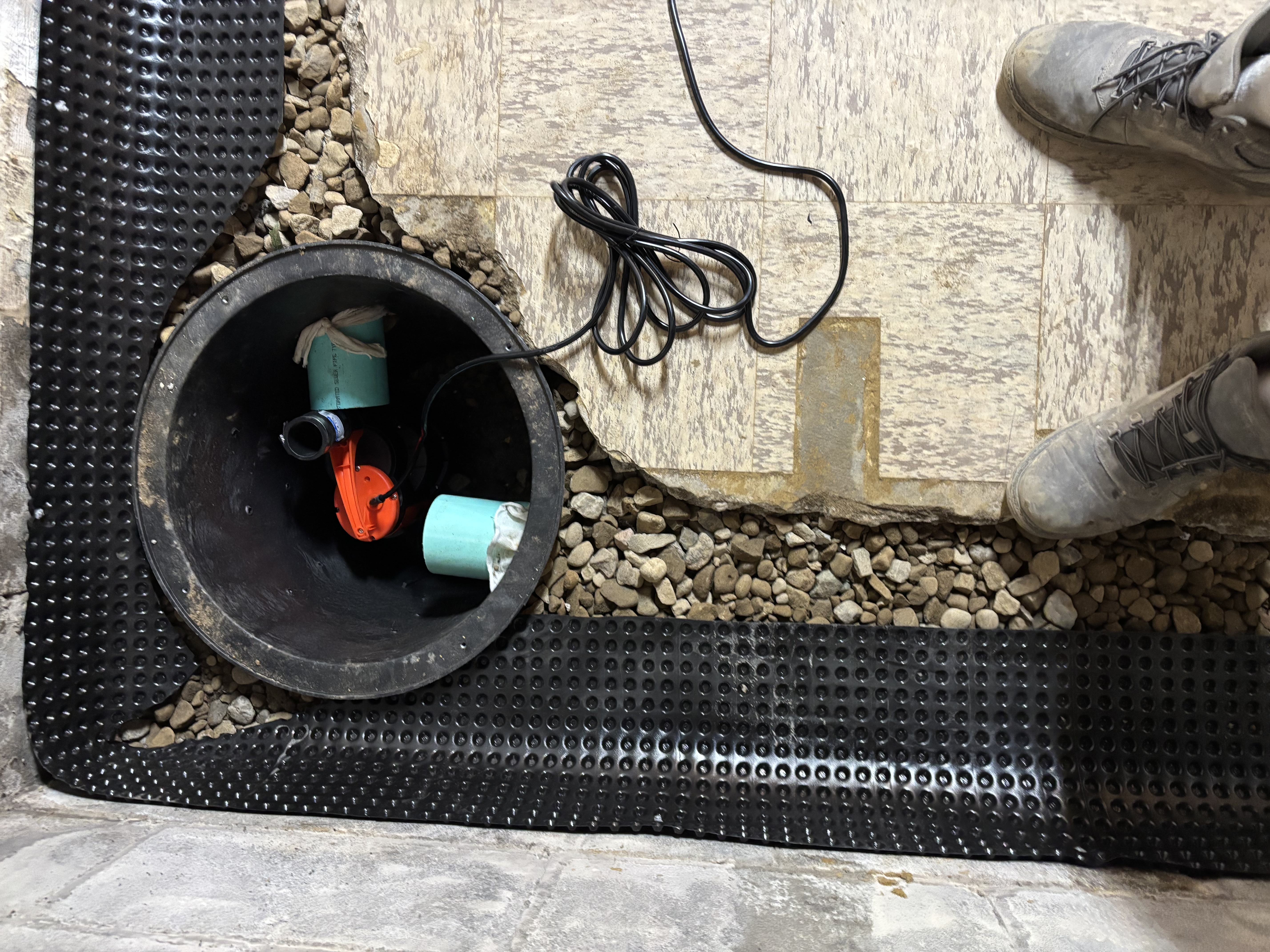 Sump Pump Set in the Basin — Poland, OH