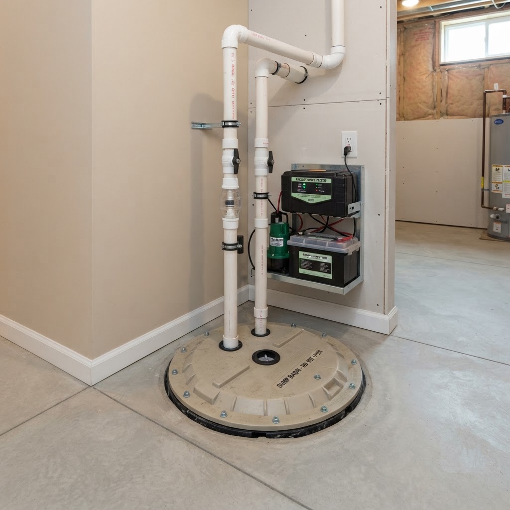 Sump Pump & Battery Backup Install