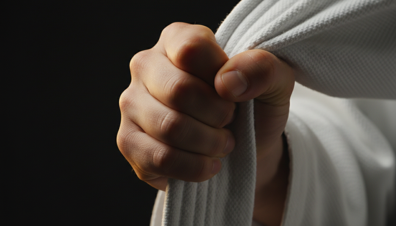 Judo grip close-up
