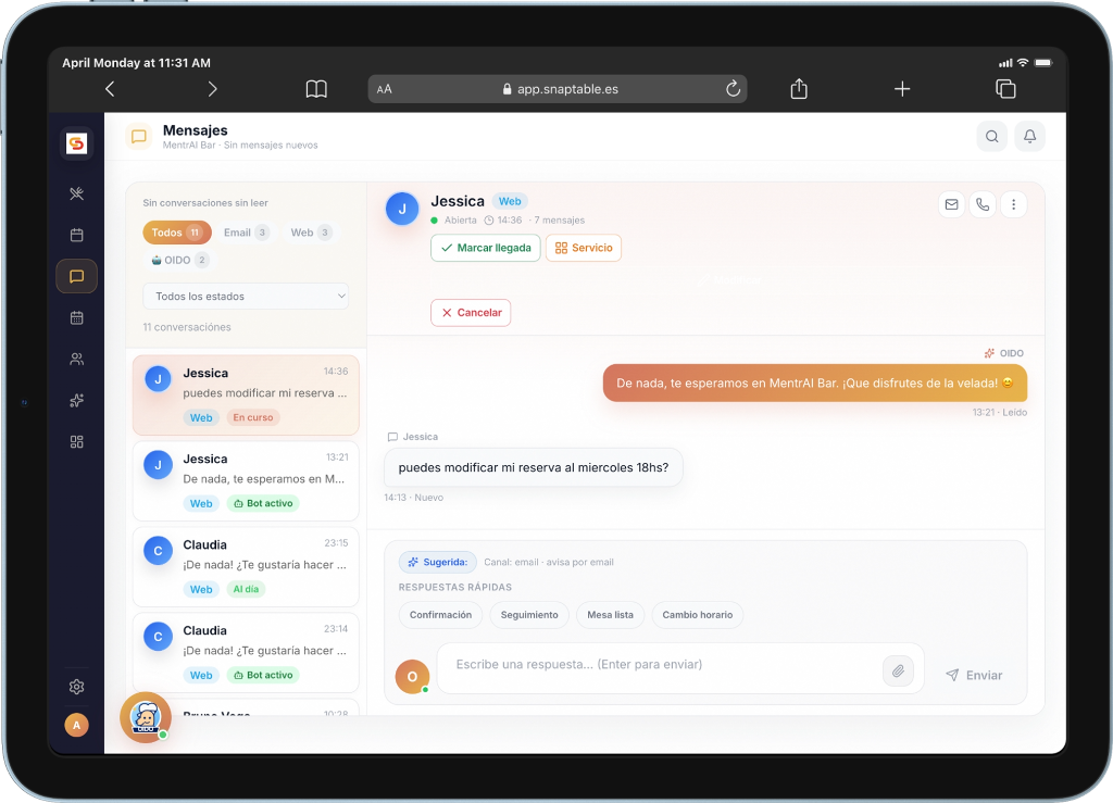 Sistema de prevención de no-shows con recordatorios automáticos