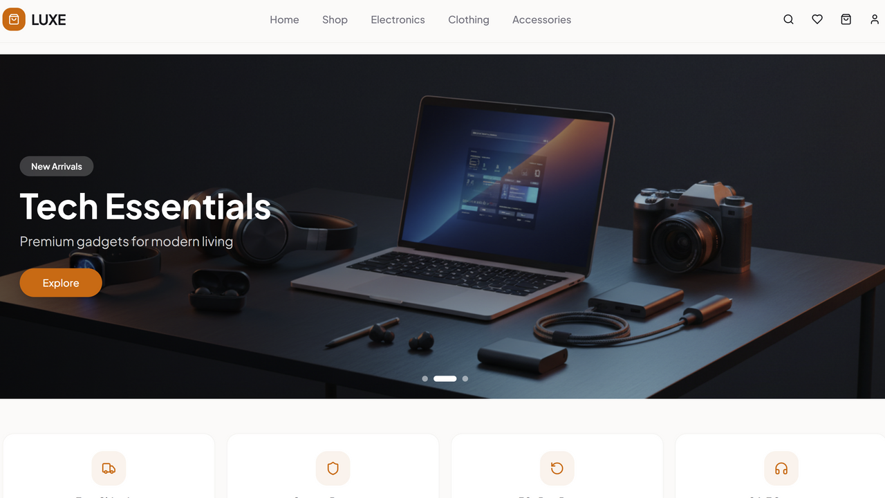 Ecommerce Store template preview