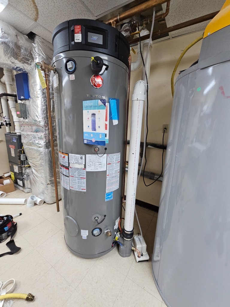 Rheem Triton commercial water heater install