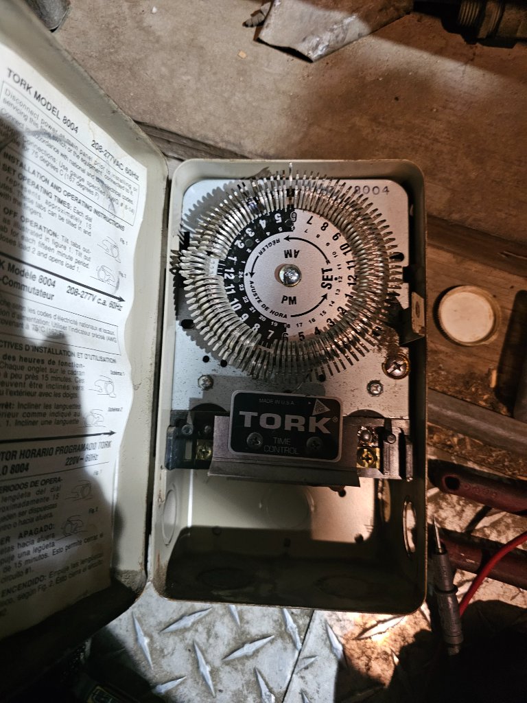 TORK defrost timer mechanical control