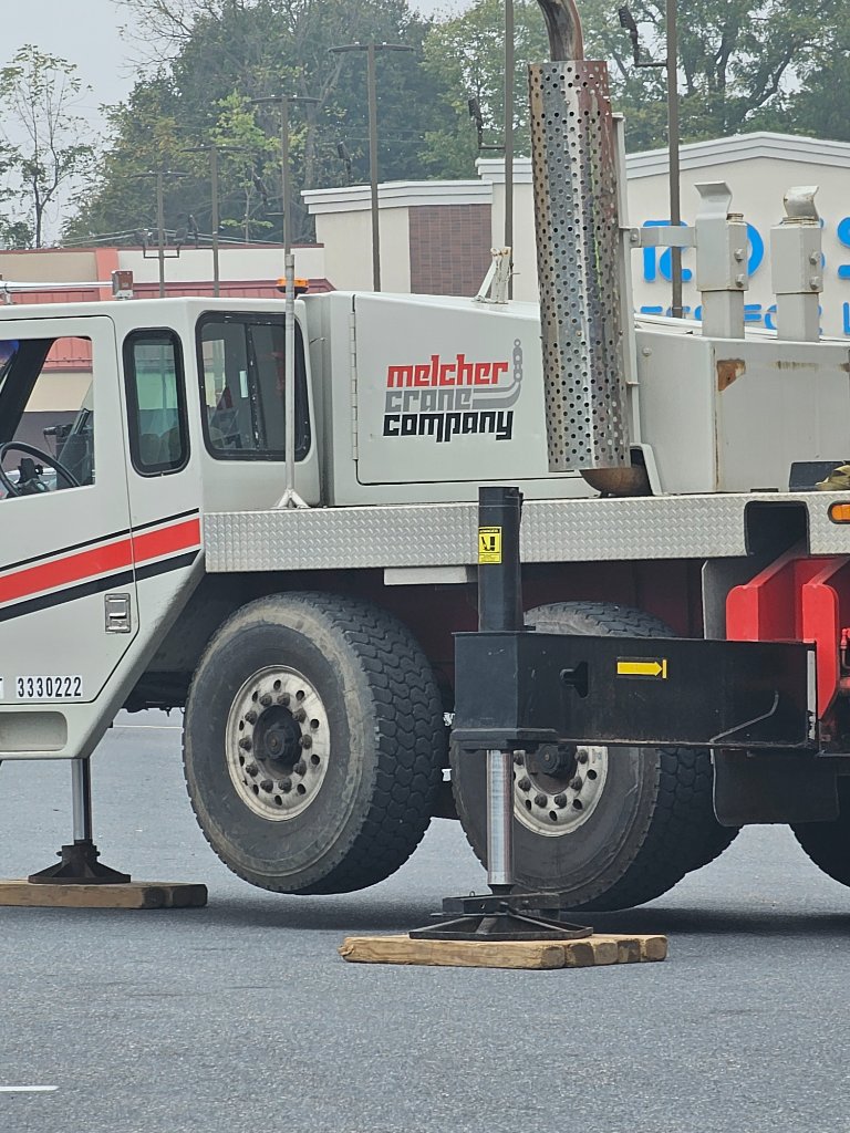 Commercial RTU crane installation
