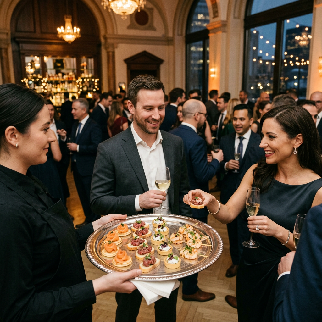 Corporate catering cocktail reception by Chez Mylo