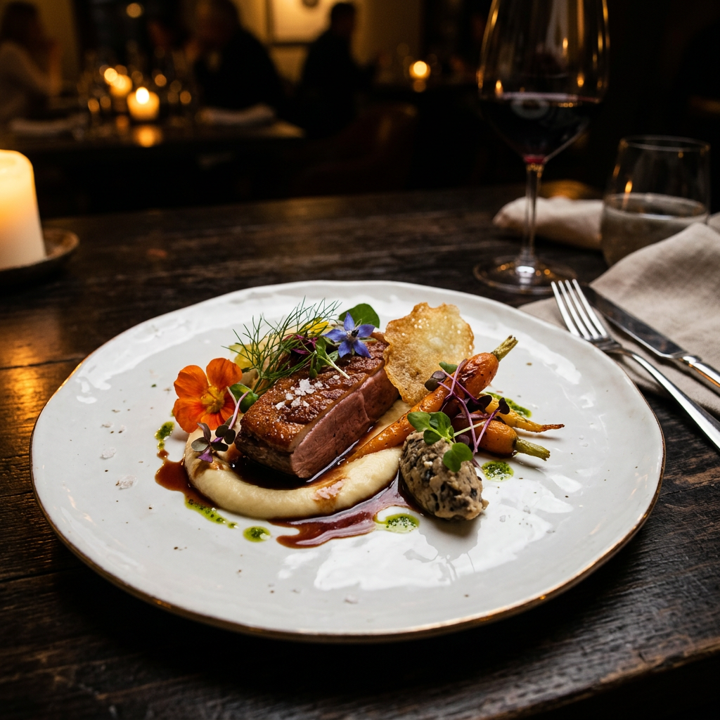 Elegantly plated catering by Chez Mylo