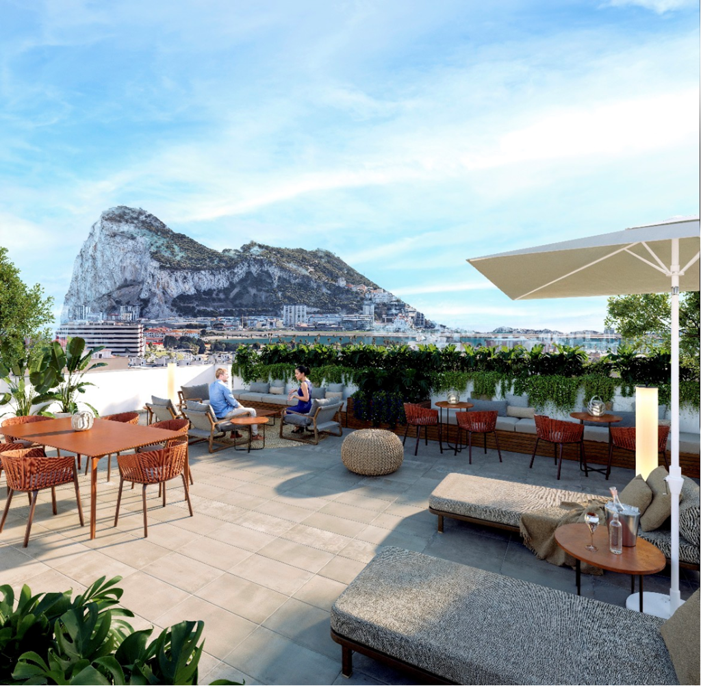 Terraza ático — Vistas al Peñón de Gibraltar