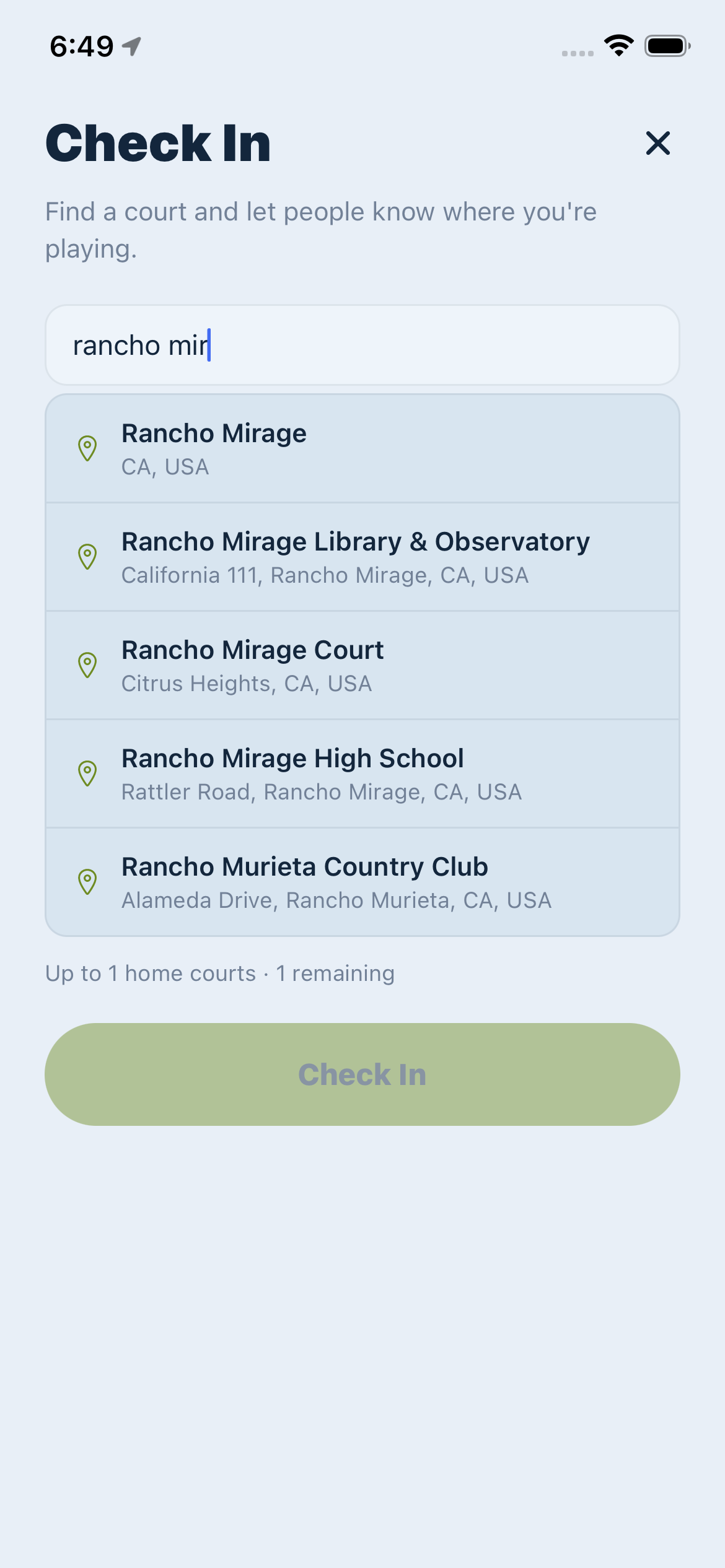 Court Check-In