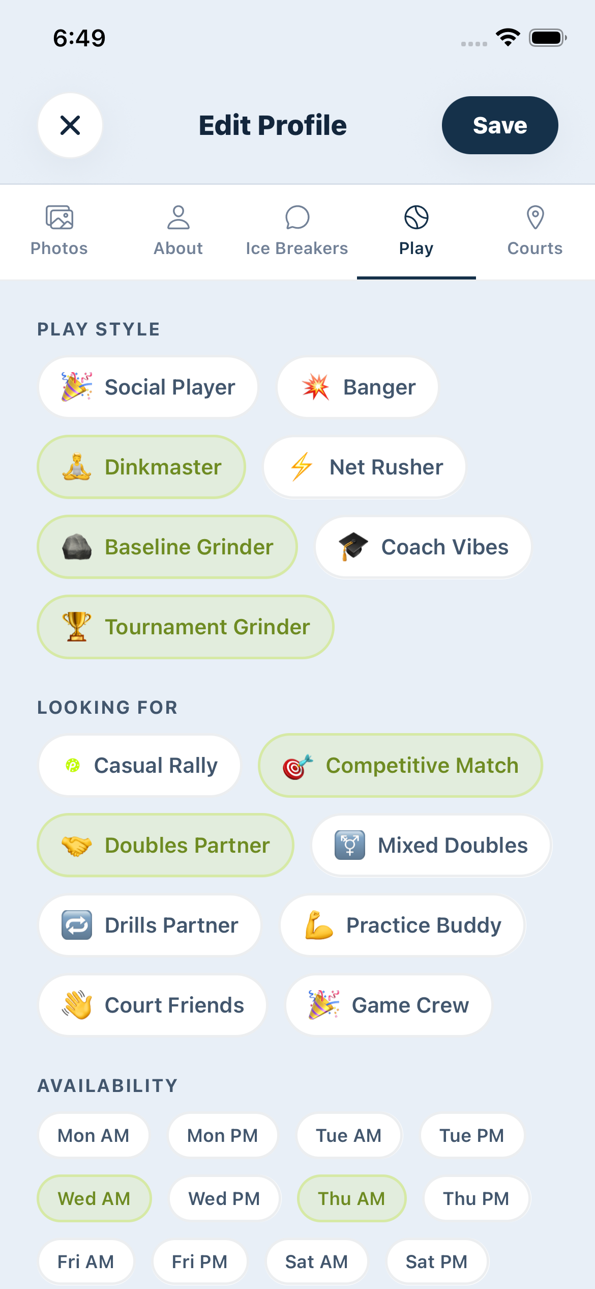 Match by Level & Play Style