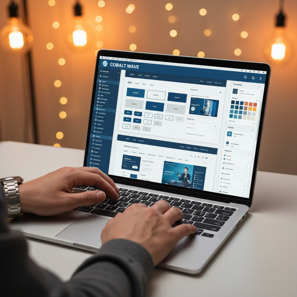 Designer working on web design in Figma