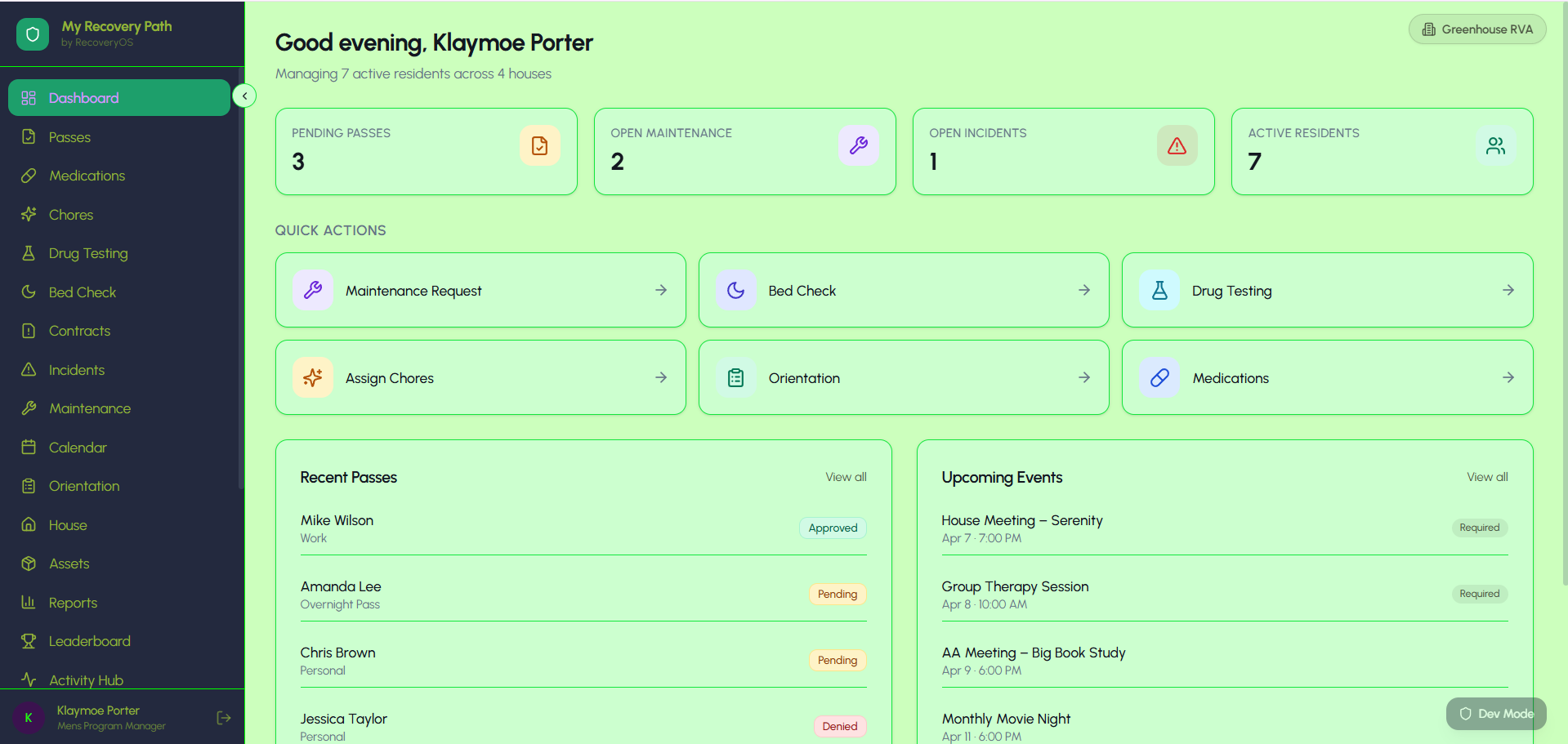 RCO Mgmt template preview