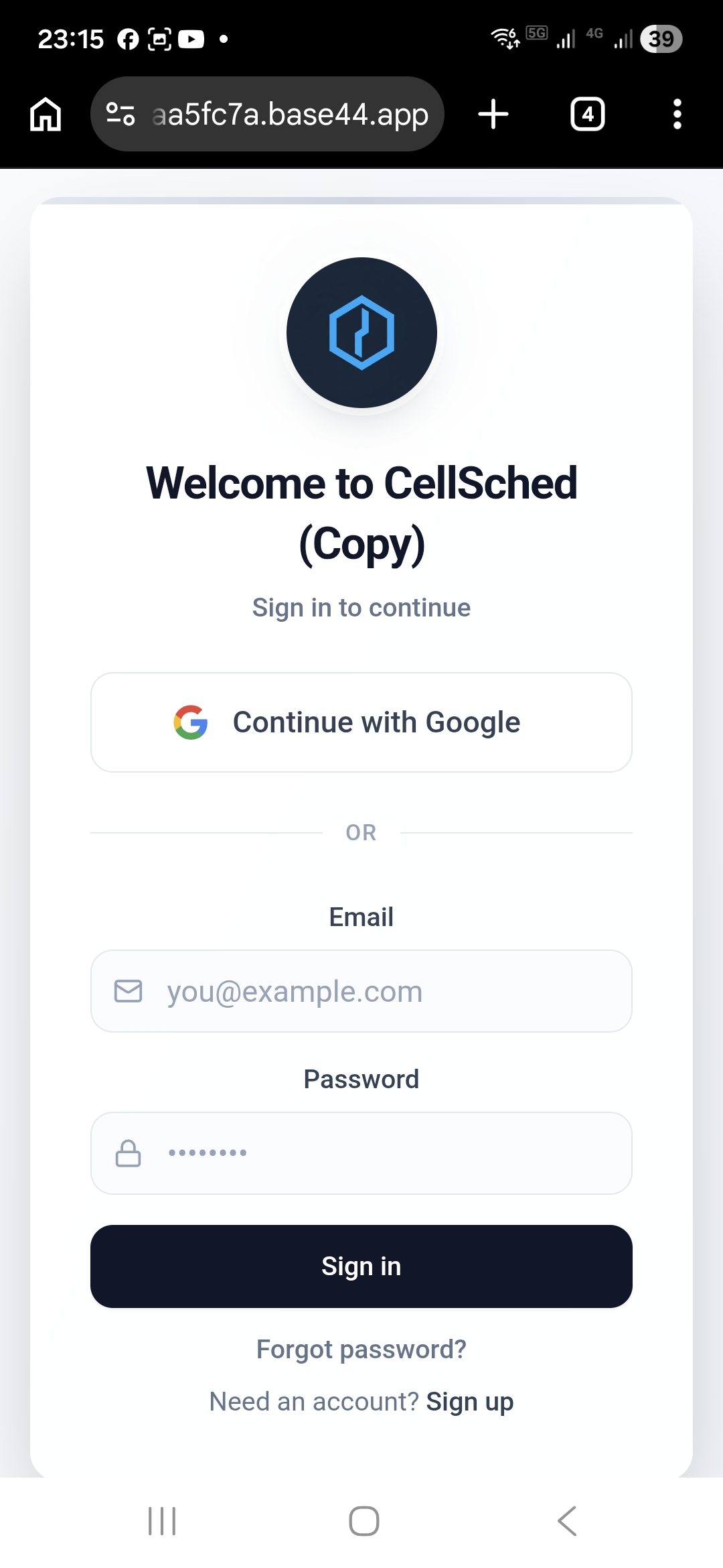 Mobile  template preview