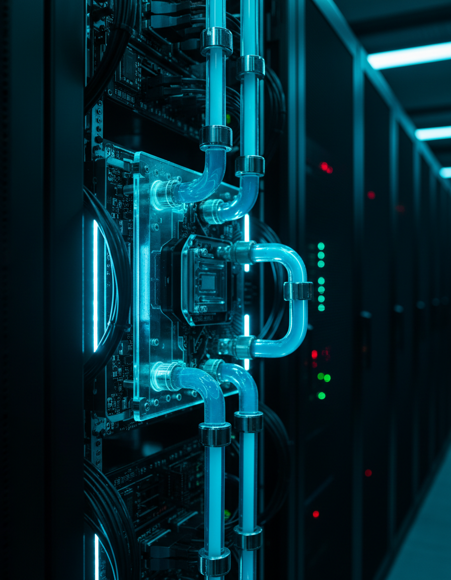 Advanced liquid cooling system in a modern data center
