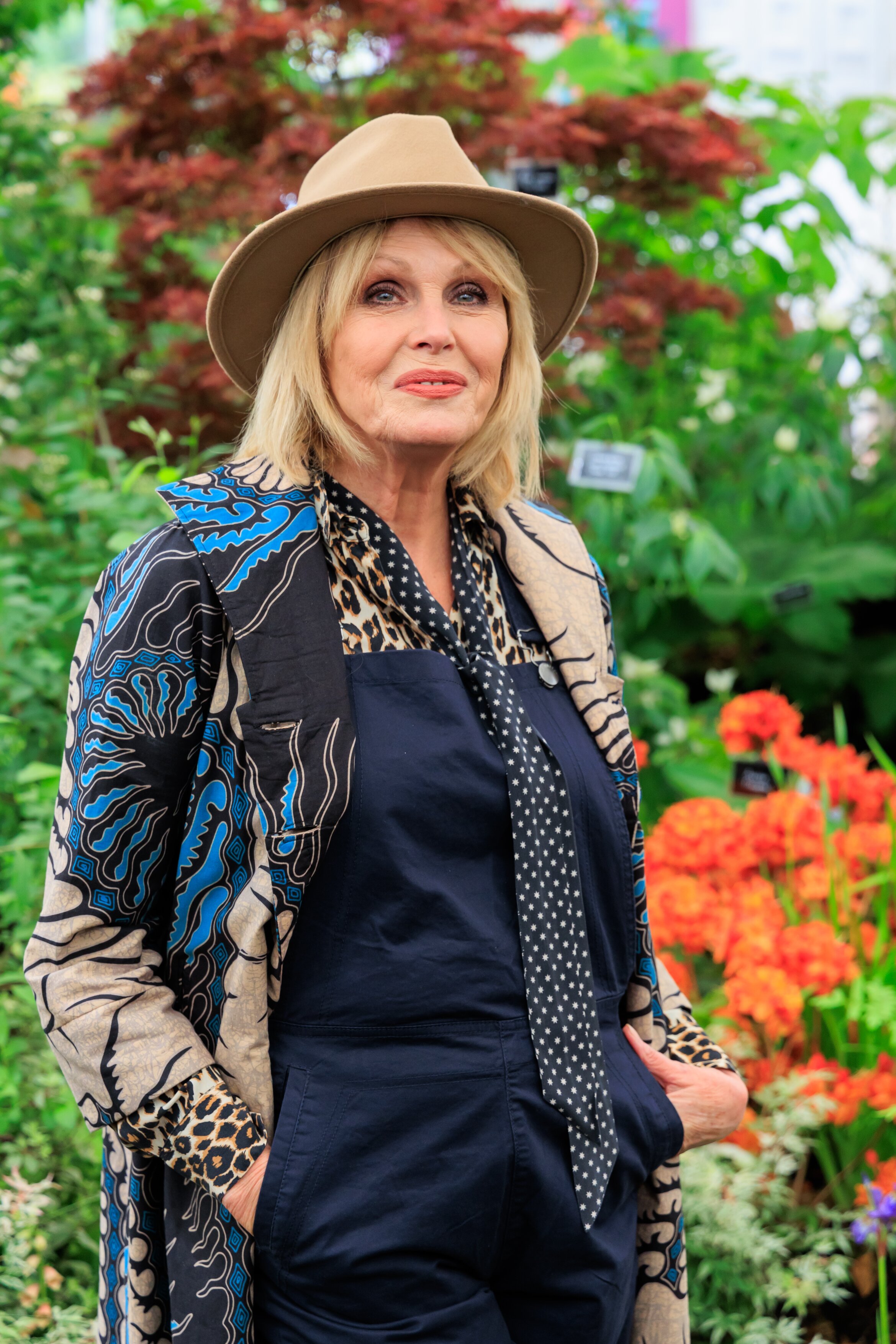 Dame Joanna Lumley at the RHS Chelsea Flower Show.