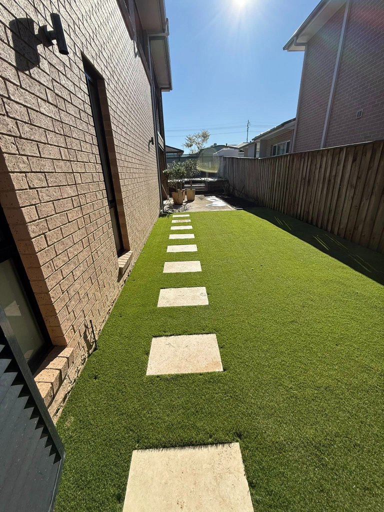 Artificial Grass & Travertine