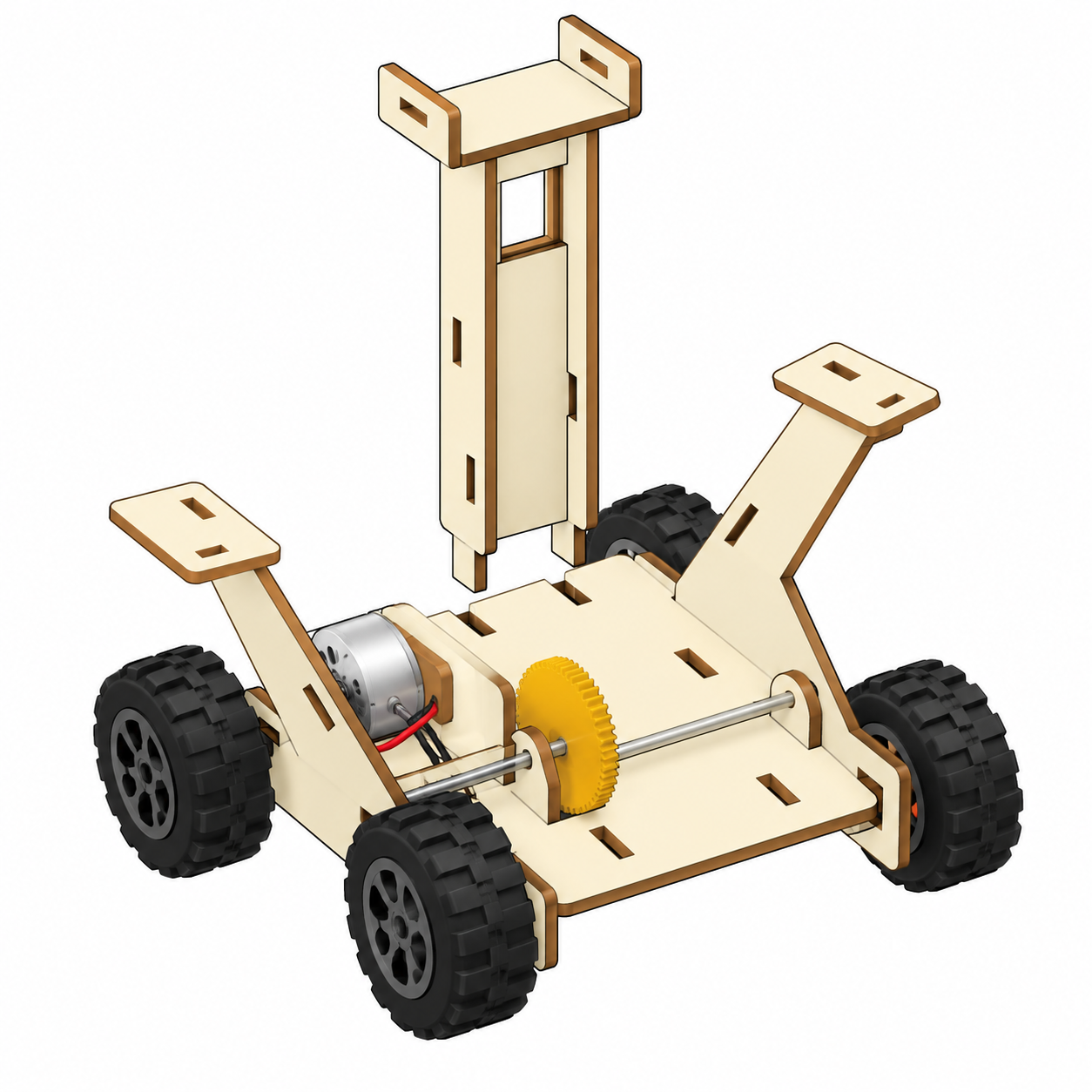 Mount the mast on the chassis
