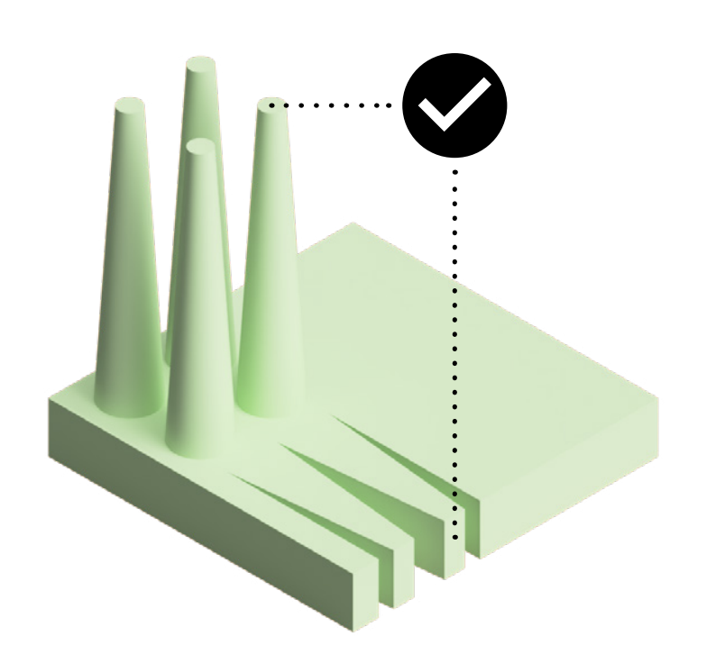 Adding a small flat tip improves reliability