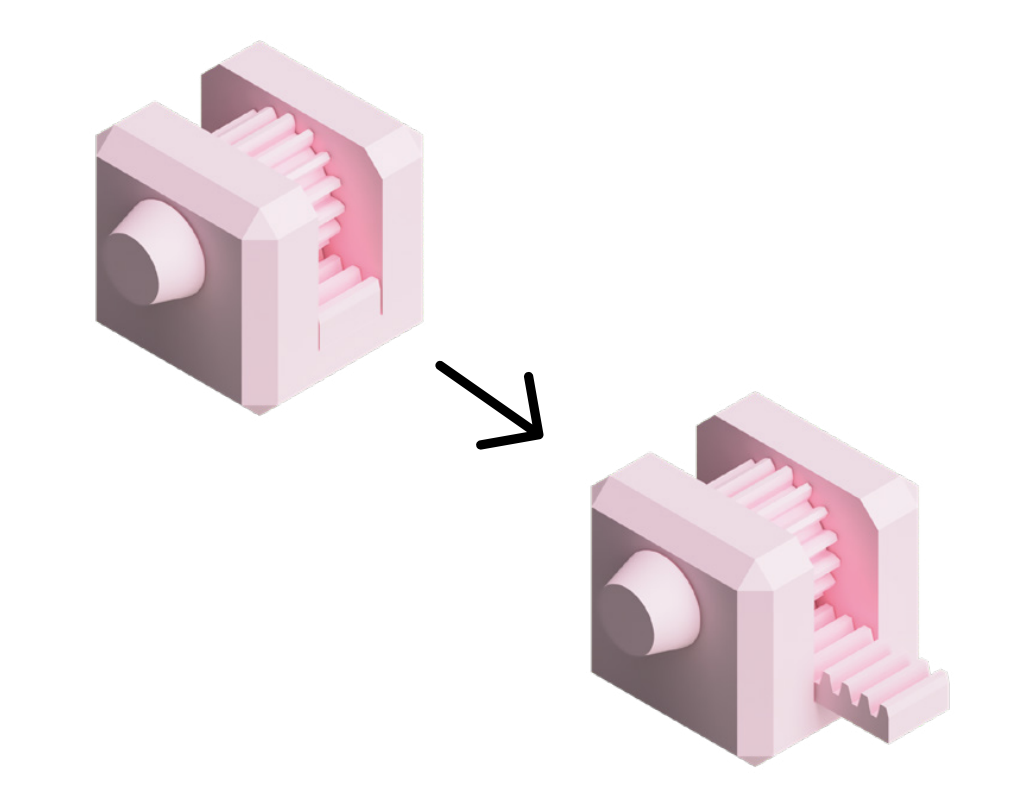 Larger clearances can be used for moving parts