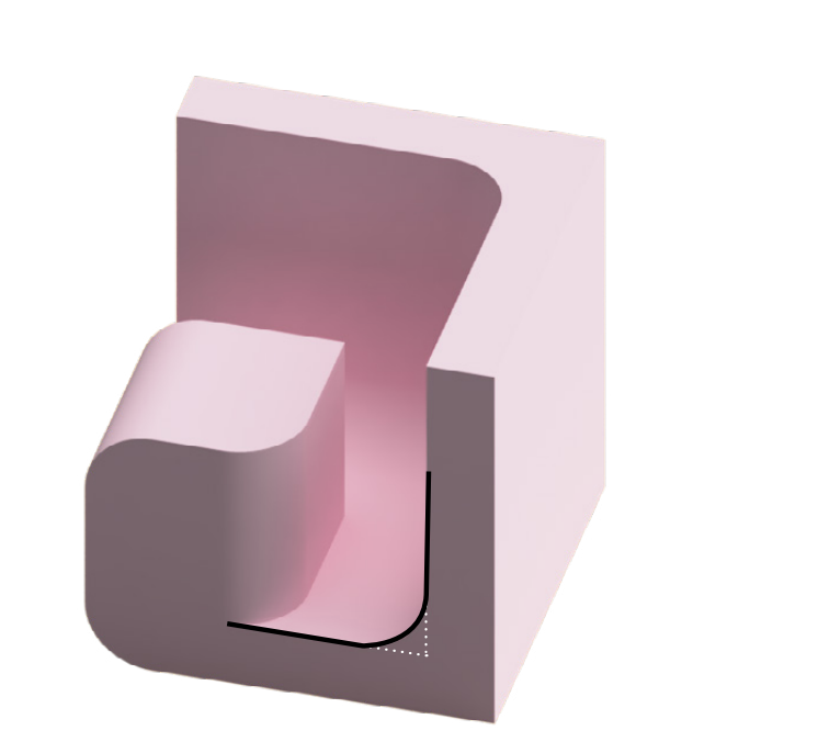 Internal fillets improve strength and print reliably