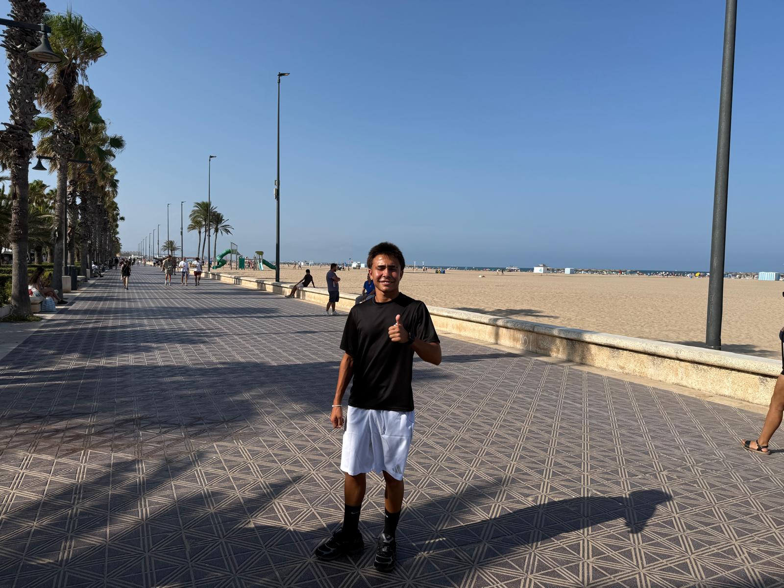Player at Coastal Training Location — Valencia, Spain