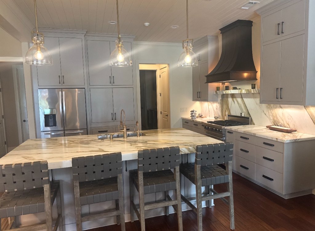 Open concept kitchen and living space - Blueprint Construction