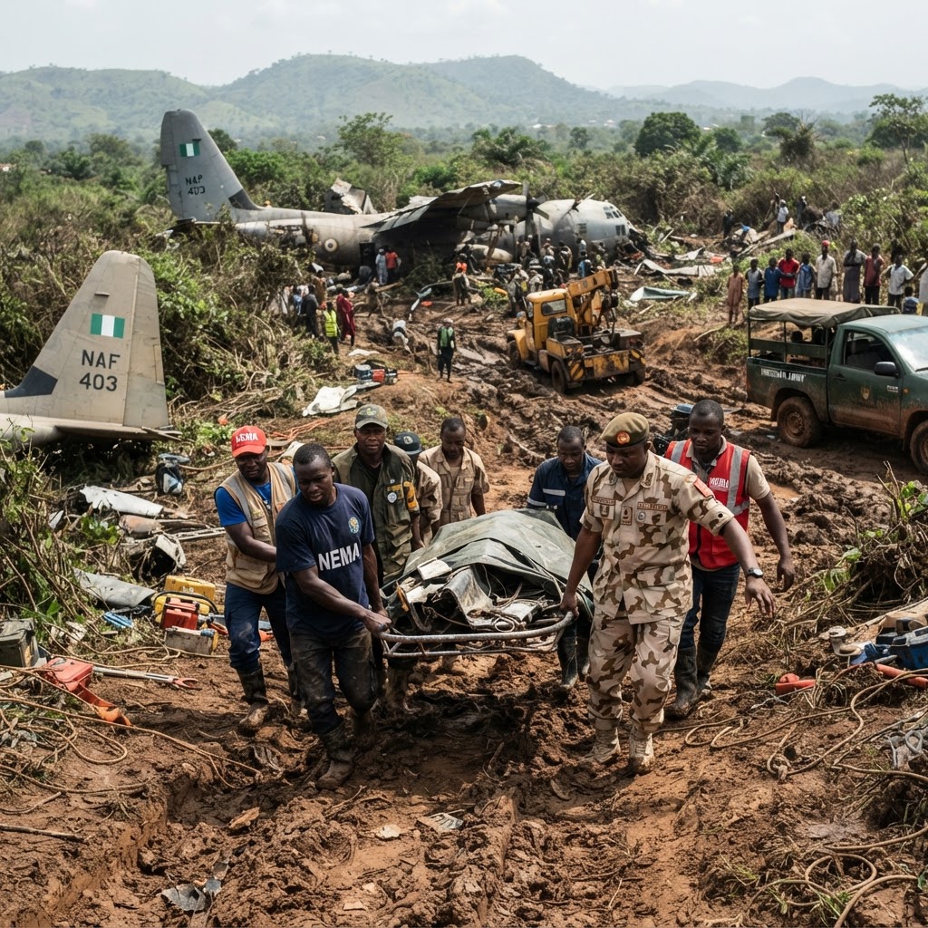 Logistical Hurdles Hamper Recovery Efforts Following Nigerian Military Air Tragedy