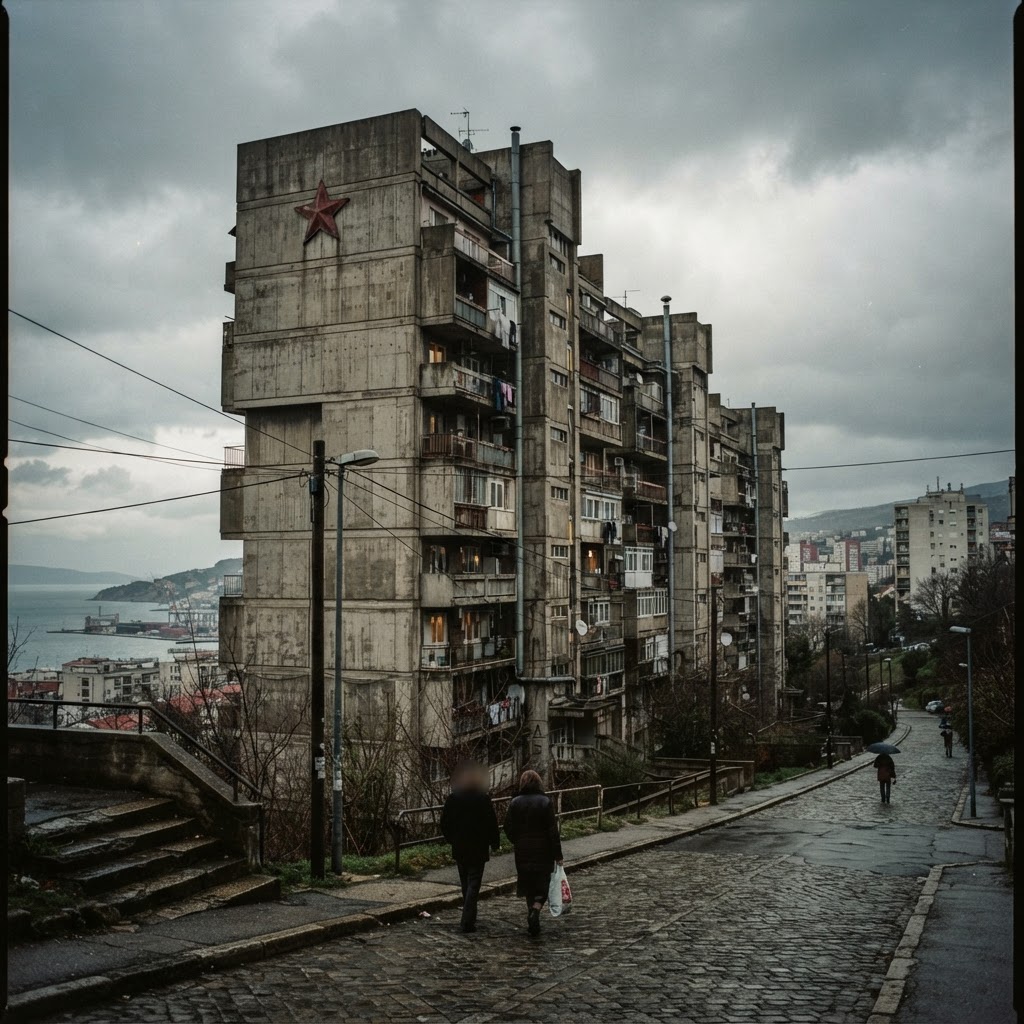 Socialist-era brutalist architecture in Rijeka from Tito's Yugoslavia