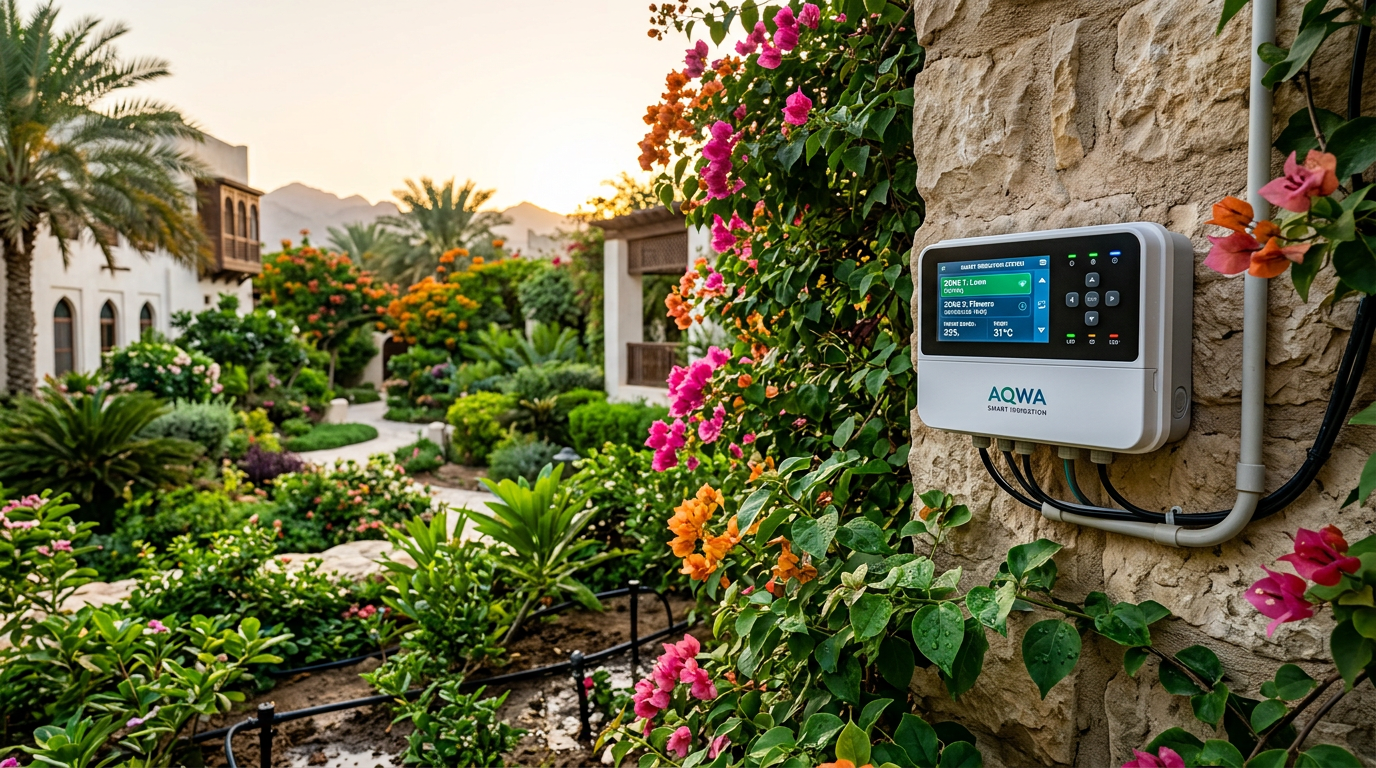 Smart irrigation controller for villa garden Muscat