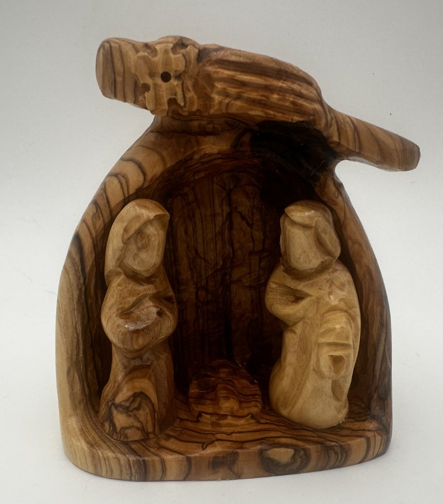 Plain Faces Nativity Scene with Star of Bethlehem