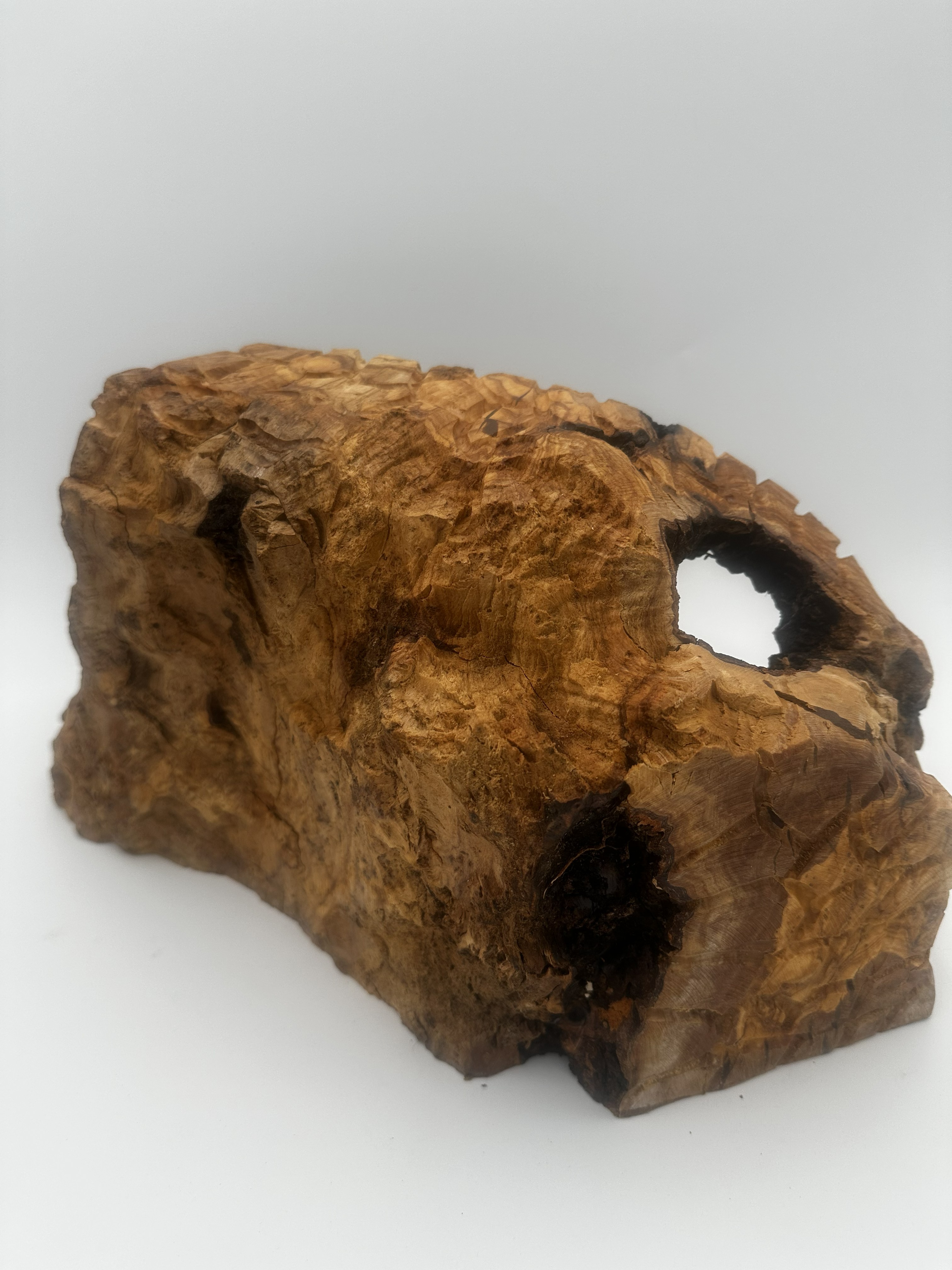Ancient Olive Wood Nativity Log (16 x 9 in) 2