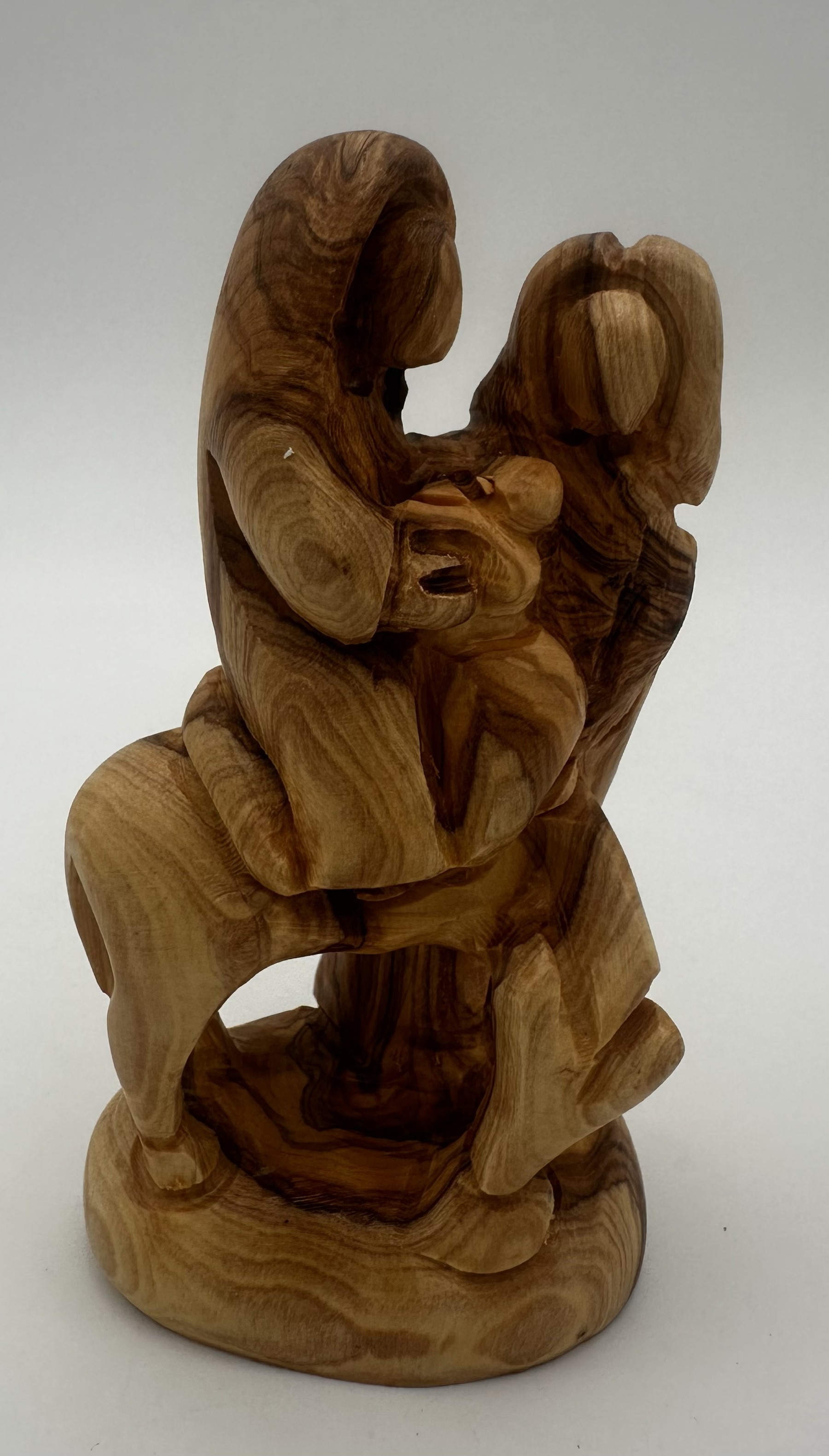 Olive Wood Flight to Egypt Statue (5 x 3 in)