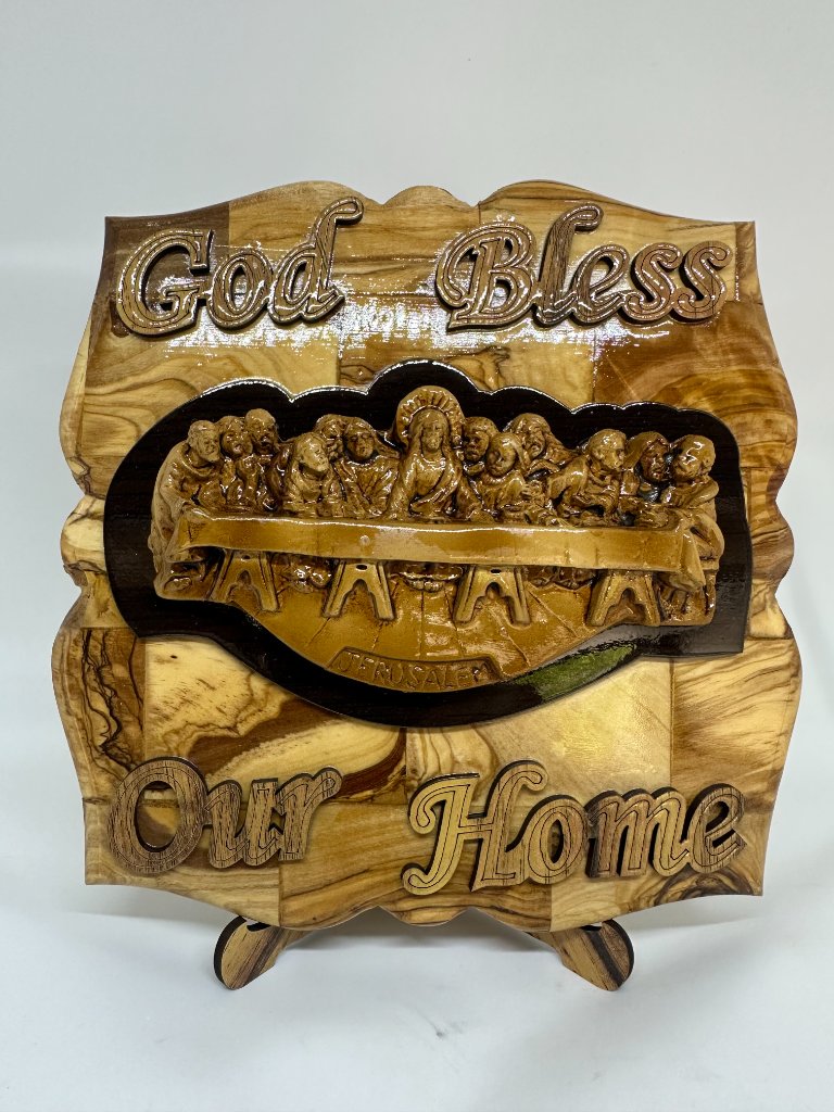 Olive Wood Last Supper of Our Lord Plaque
